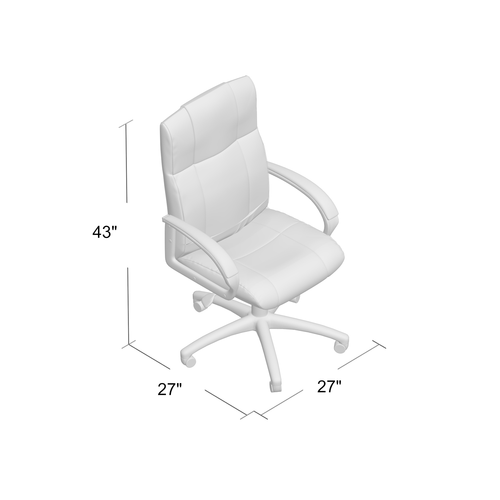 Boss Caressoftplus Vinyl Executive High Back Chair - Image 9