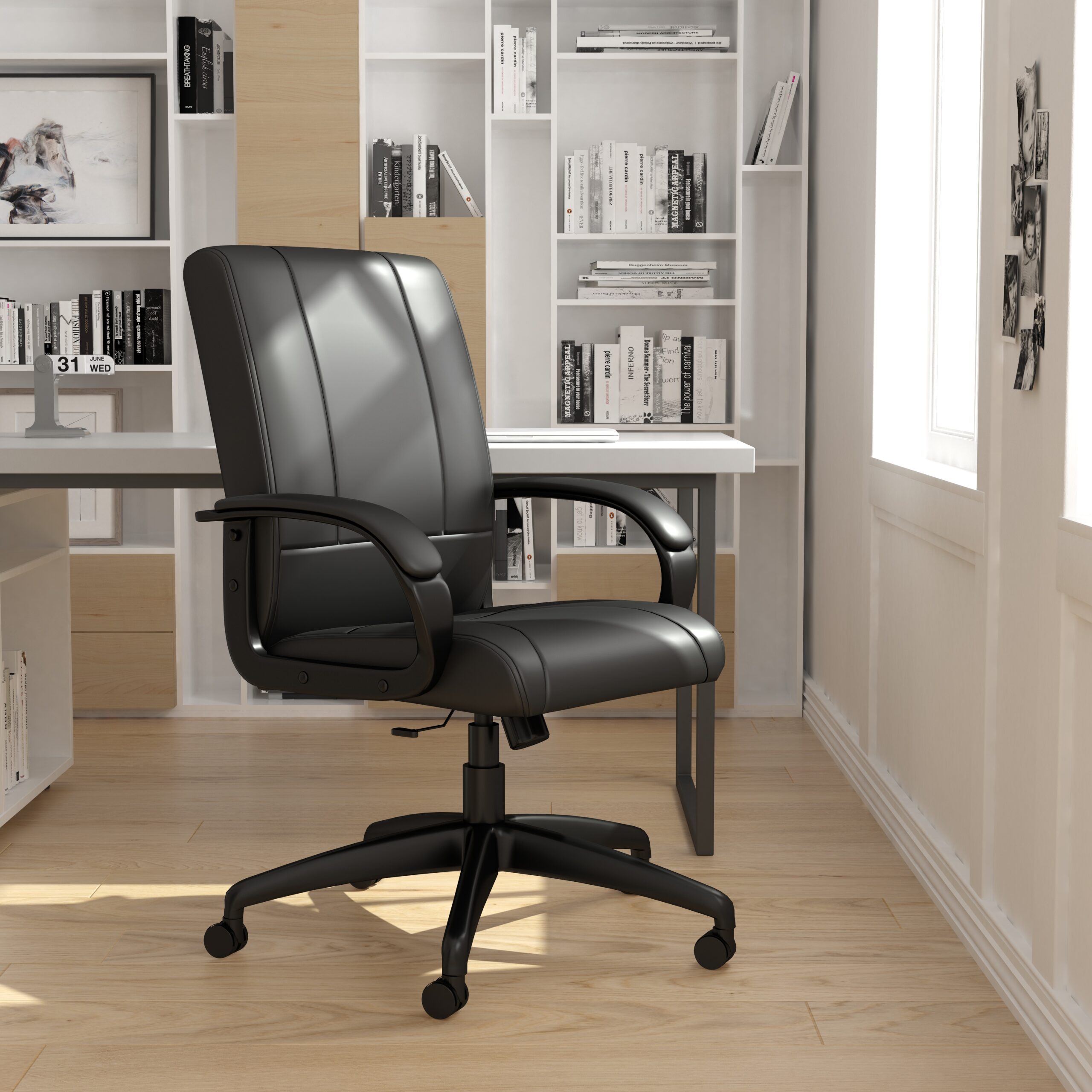 Boss Caressoftplus Vinyl Executive Mid Back Chair - Image 9