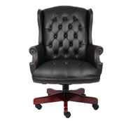 Boss Wingback Traditional Chair In Black - Image 4