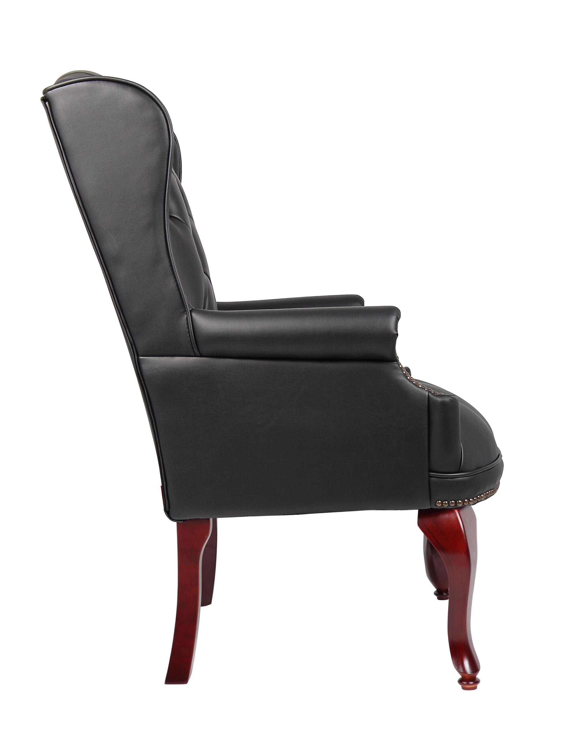 Boss Wingback Traditional Guest Chair In Black - Image 10
