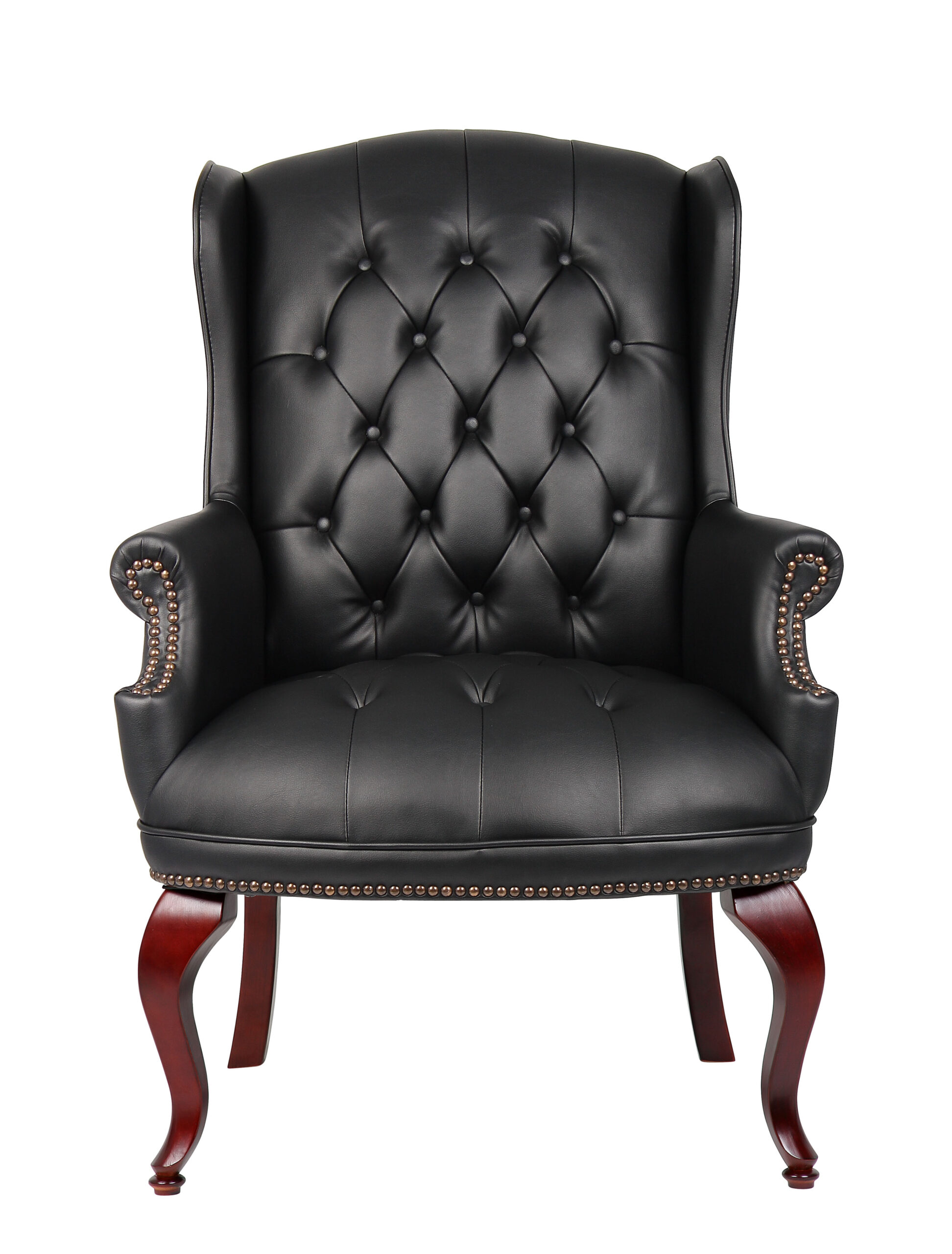 Boss Wingback Traditional Guest Chair In Black - Image 7