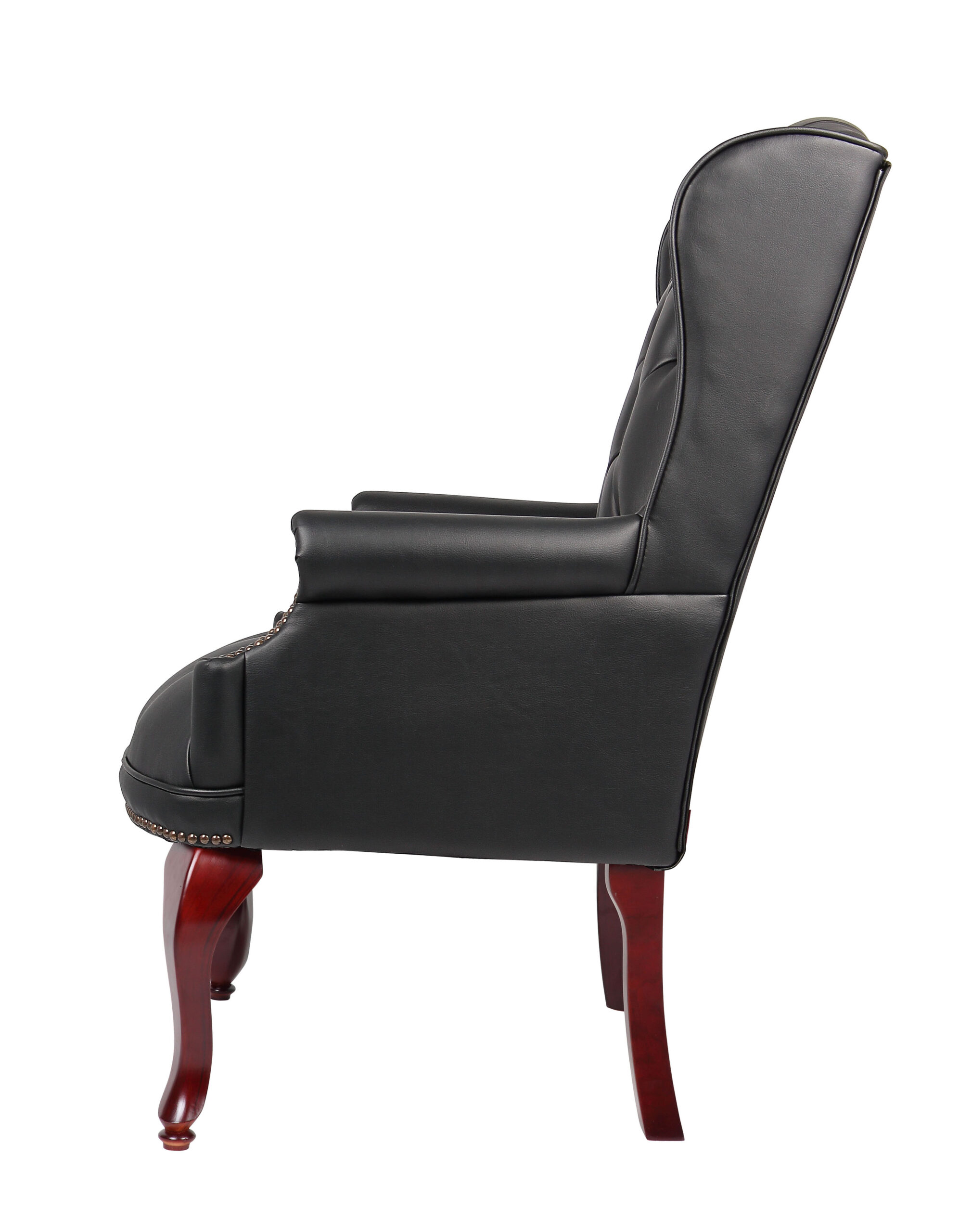 Boss Wingback Traditional Guest Chair In Black - Image 8