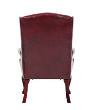 Boss Wingback Traditional Guest Chair In Burgundy - Image 3