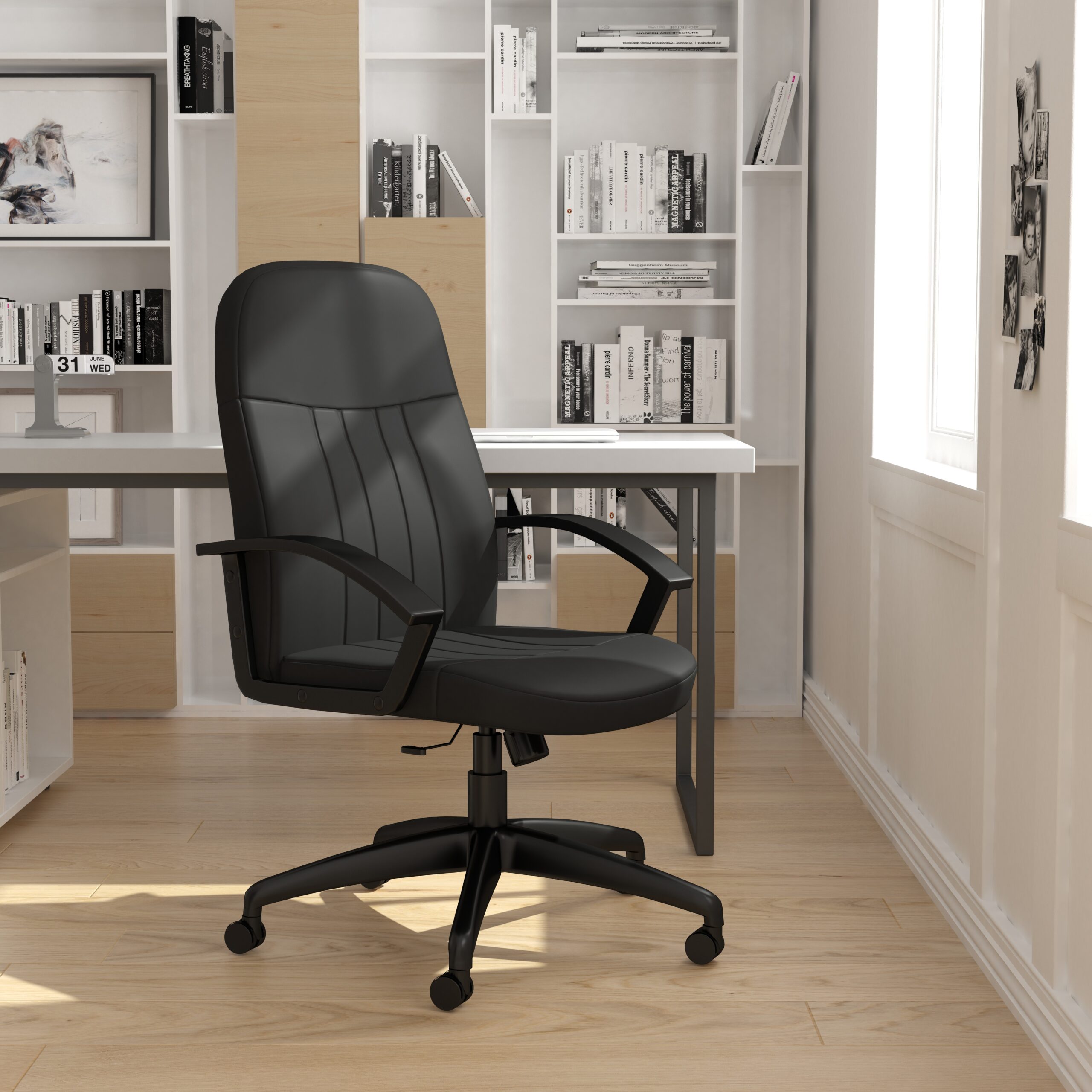 Boss Mid Back Fabric Managers Chair In Black - Image 9