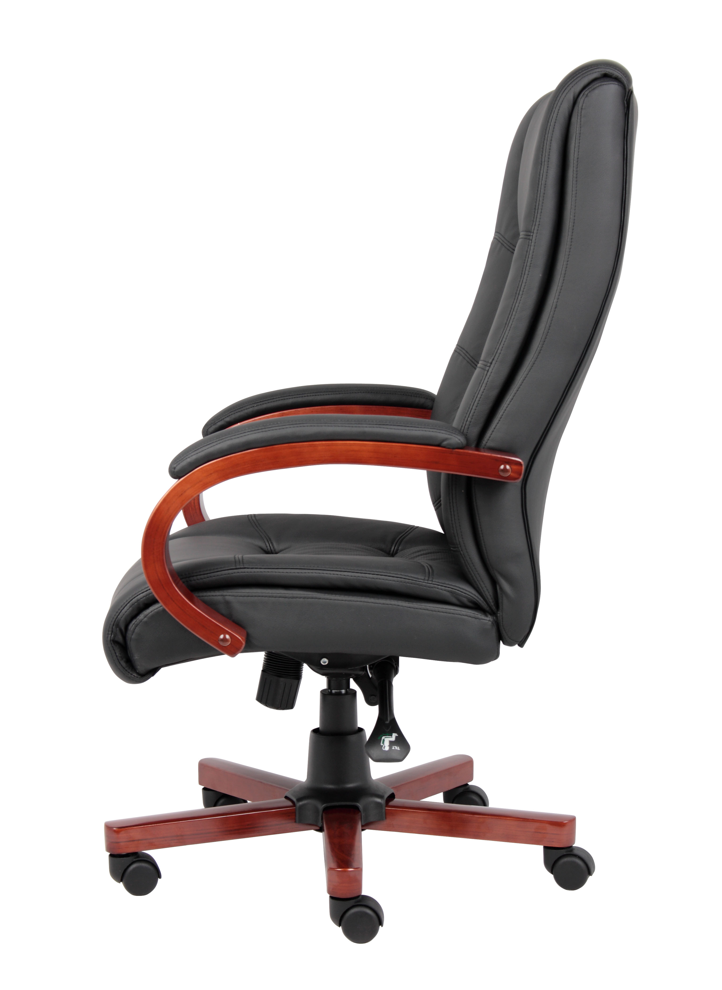 Boss High Back Executive Wood Finished Chairs, Cherry - Image 7