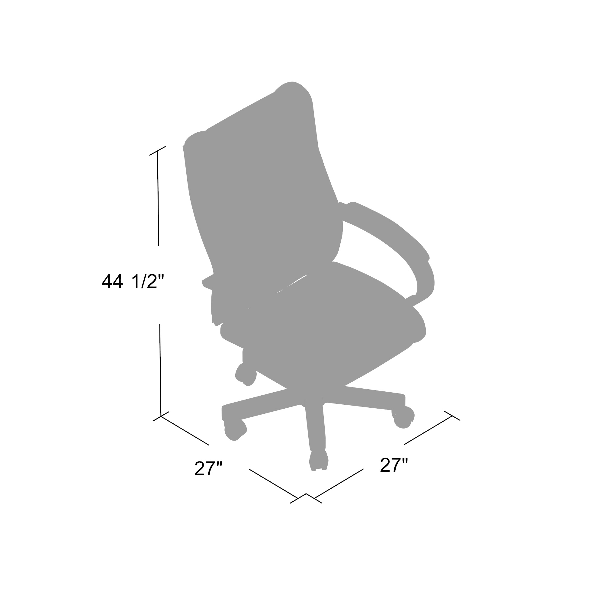 Boss High Back Executive Wood Finished Chairs, Cherry - Image 8