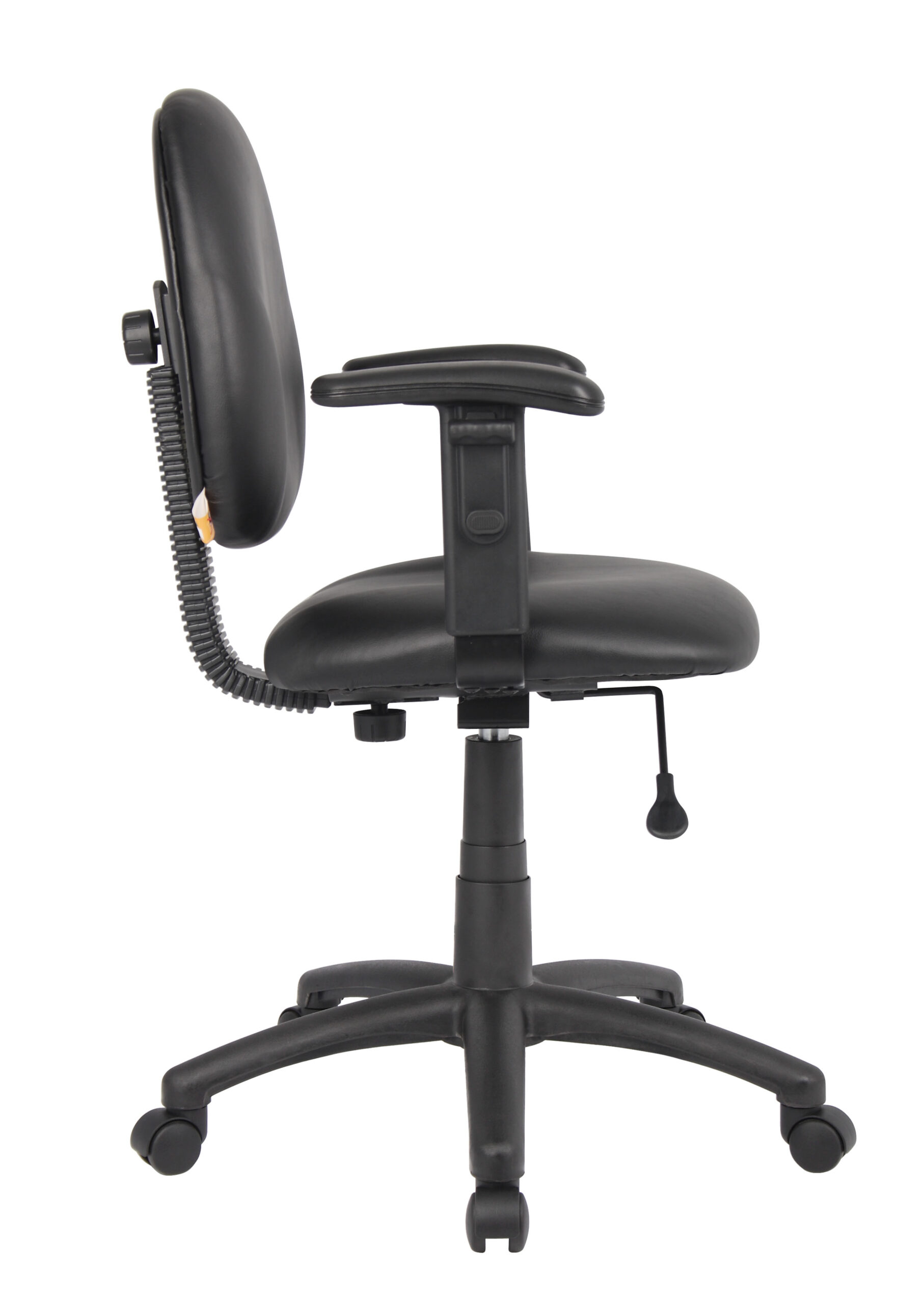 Boss Diamond Task Chair In Black Antimicrobial Vinyl W/ Adjustable Arms - Image 8