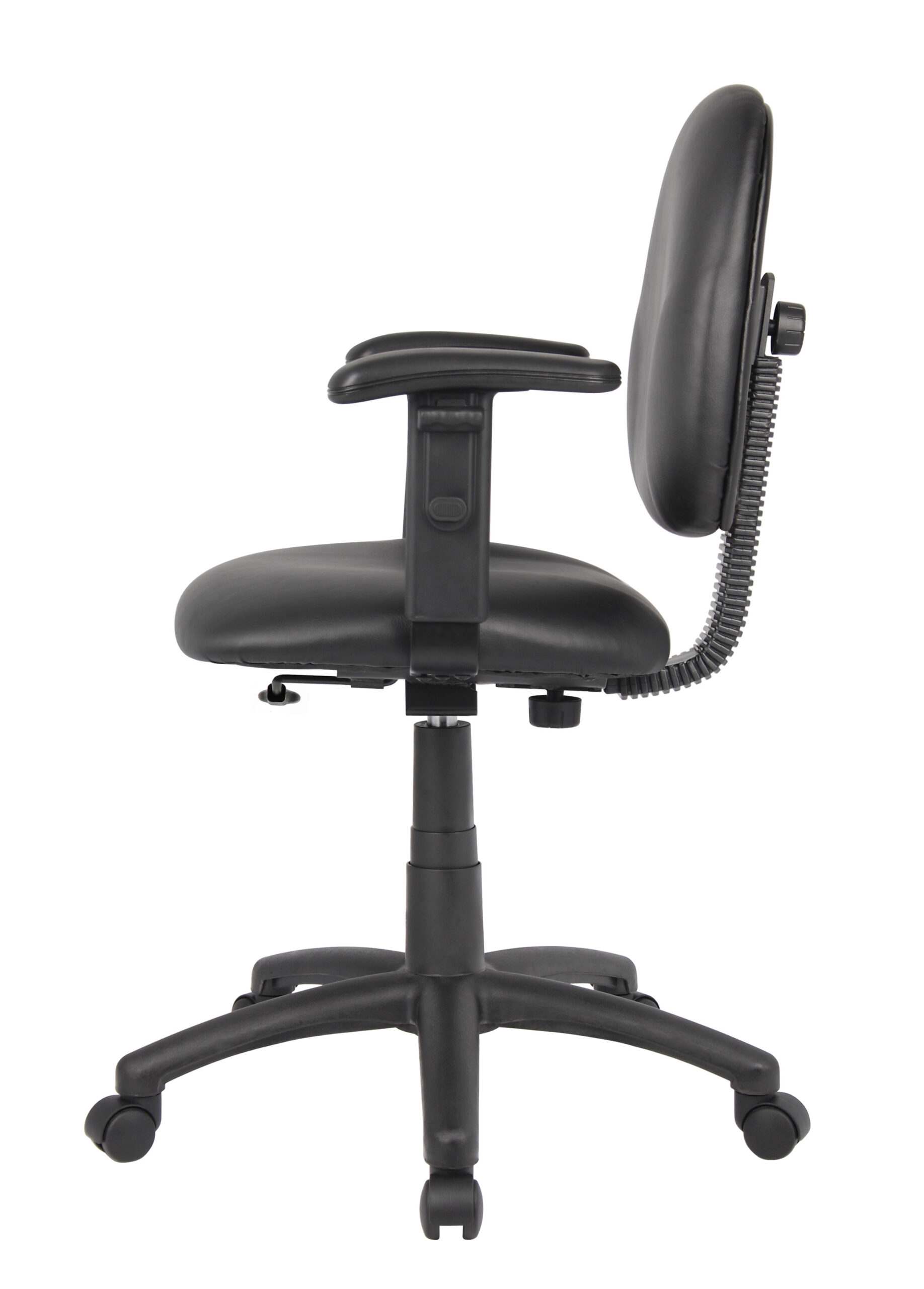 Boss Diamond Task Chair In Black Antimicrobial Vinyl W/ Adjustable Arms - Image 5