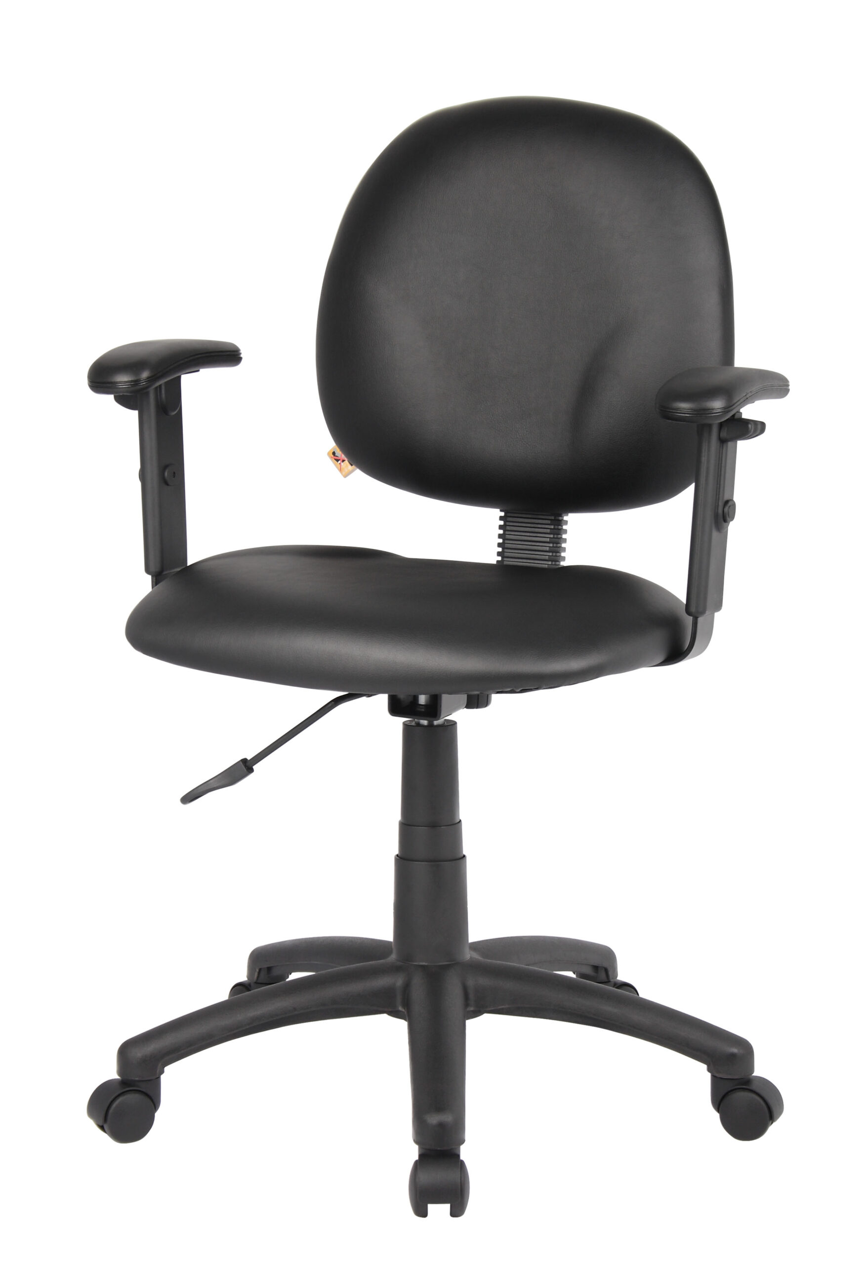 Boss Diamond Task Chair In Black Antimicrobial Vinyl W/ Adjustable Arms - Image 6