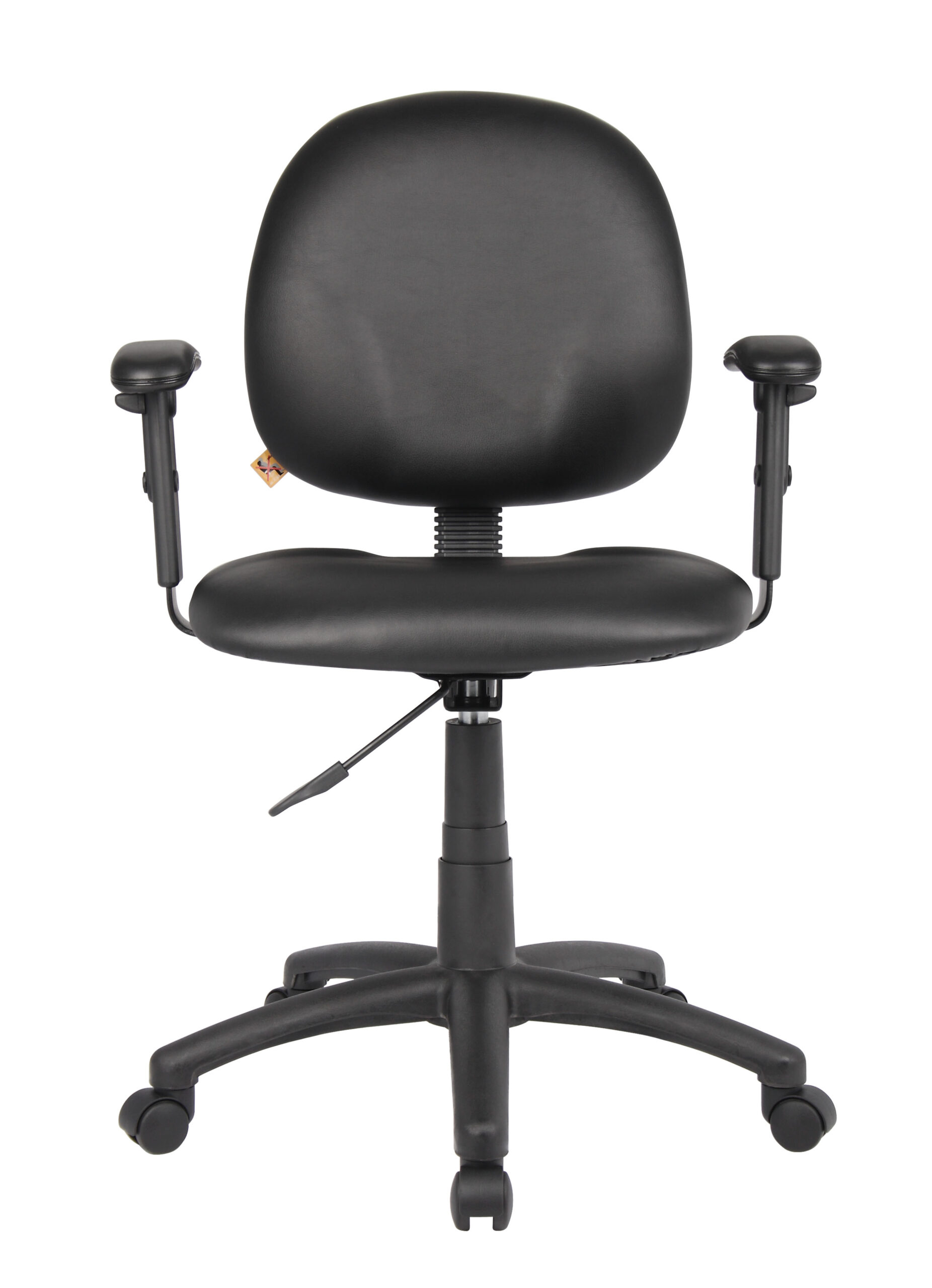 Boss Diamond Task Chair In Black Antimicrobial Vinyl W/ Adjustable Arms - Image 7