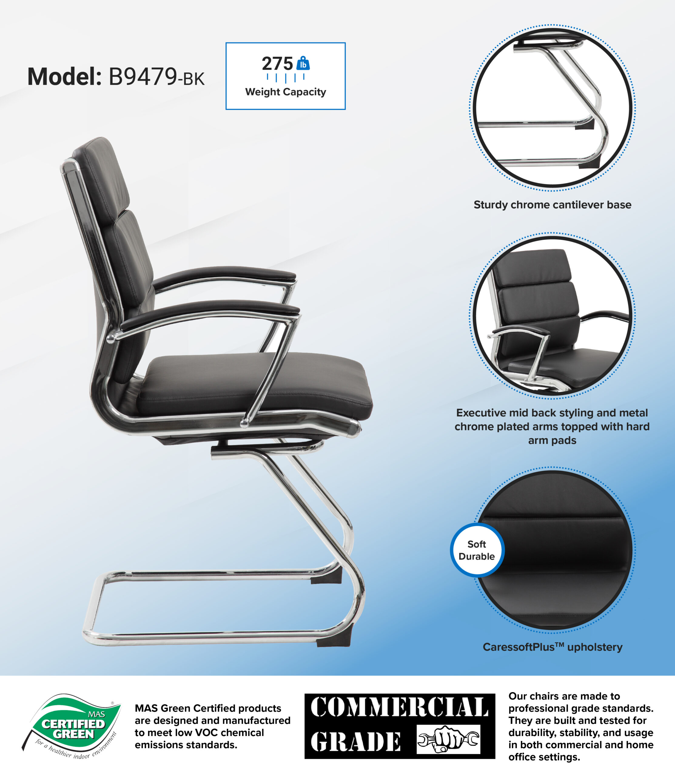 Boss Caressoftplus Vinyl Executive Guest Chair - Image 2