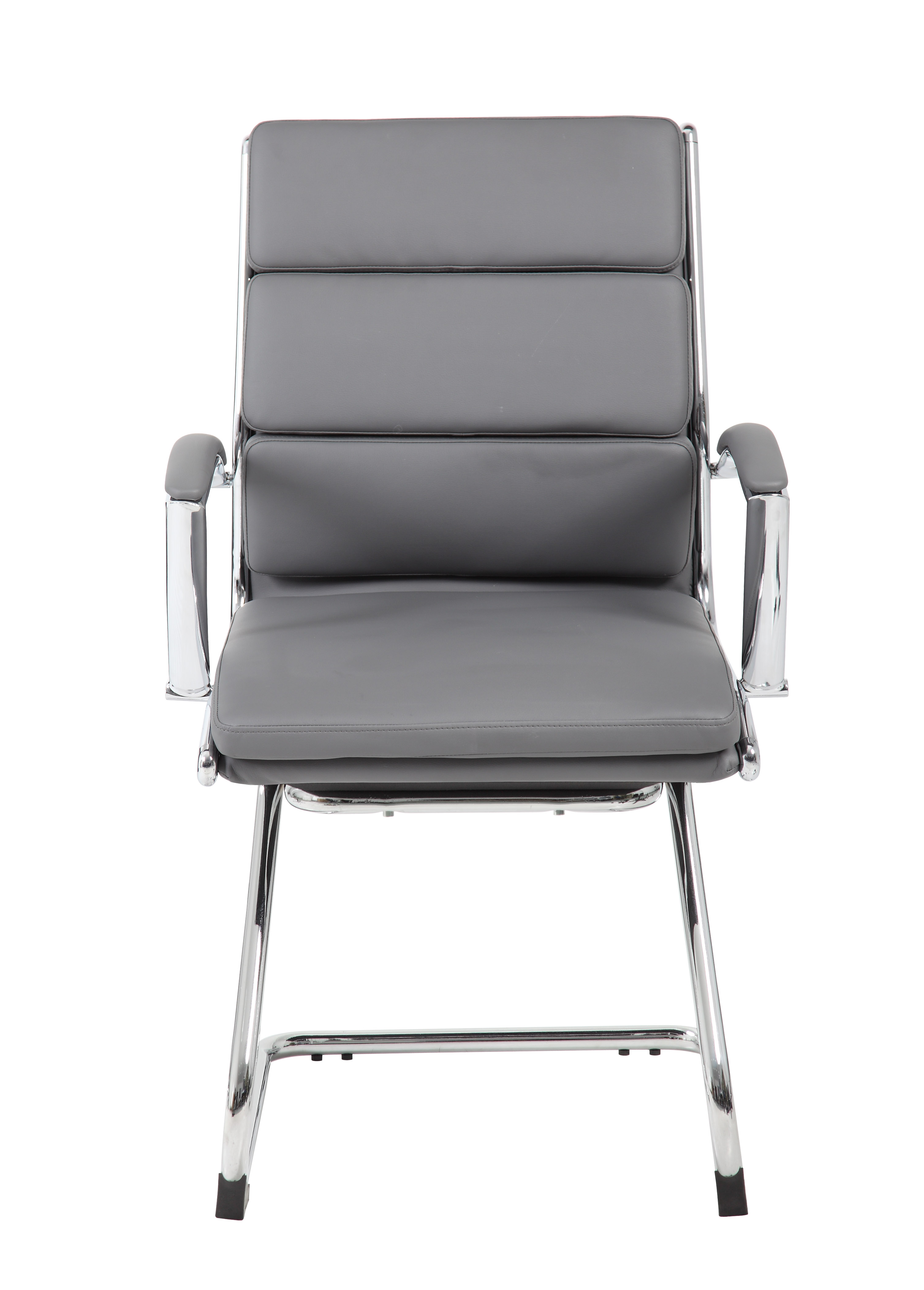 Boss Executive Caressoftplus Vinyl Chair with Metal Chrome Finish-Guest Chair - Image 2