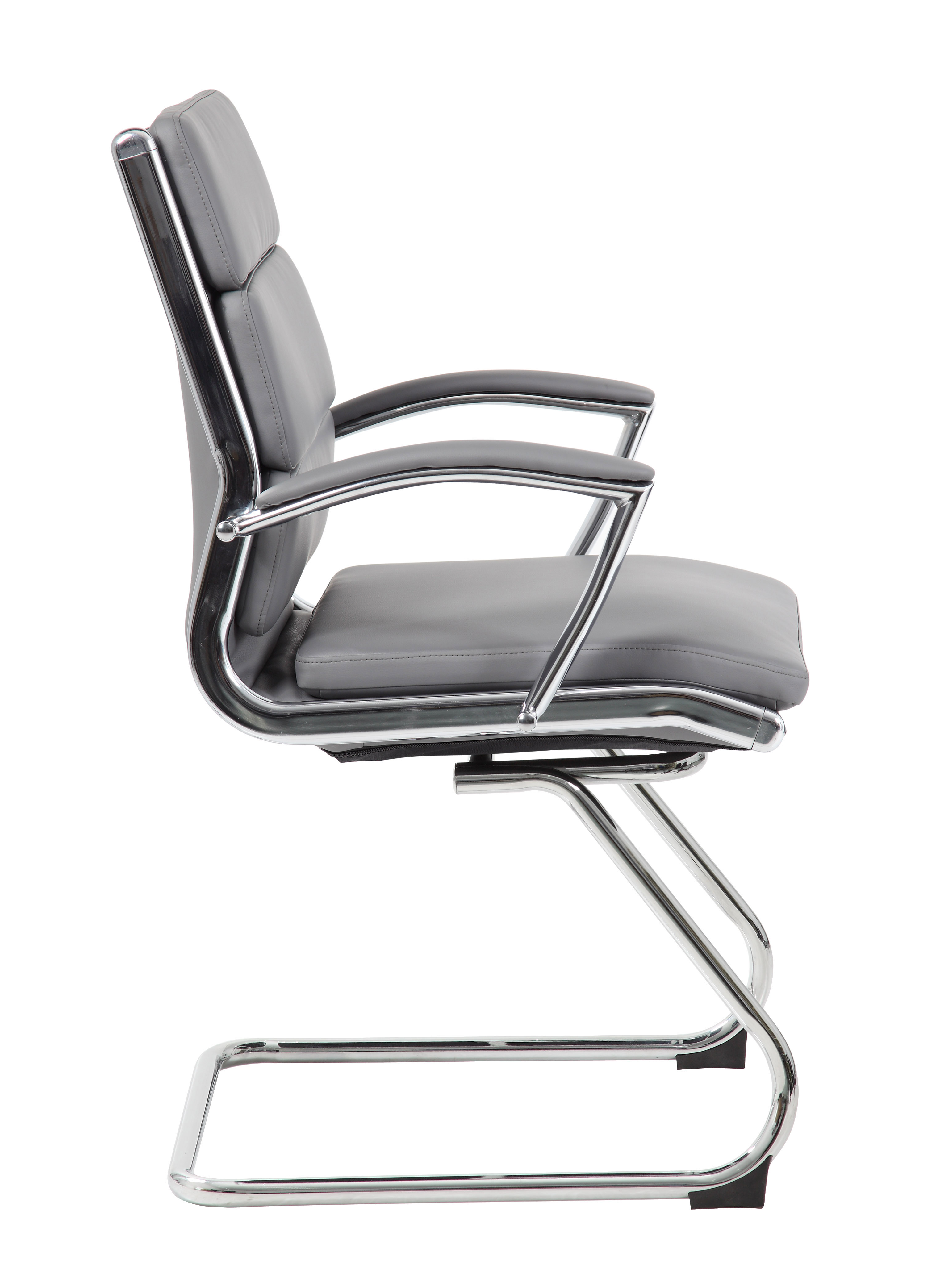 Boss Executive Caressoftplus Vinyl Chair with Metal Chrome Finish-Guest Chair - Image 3