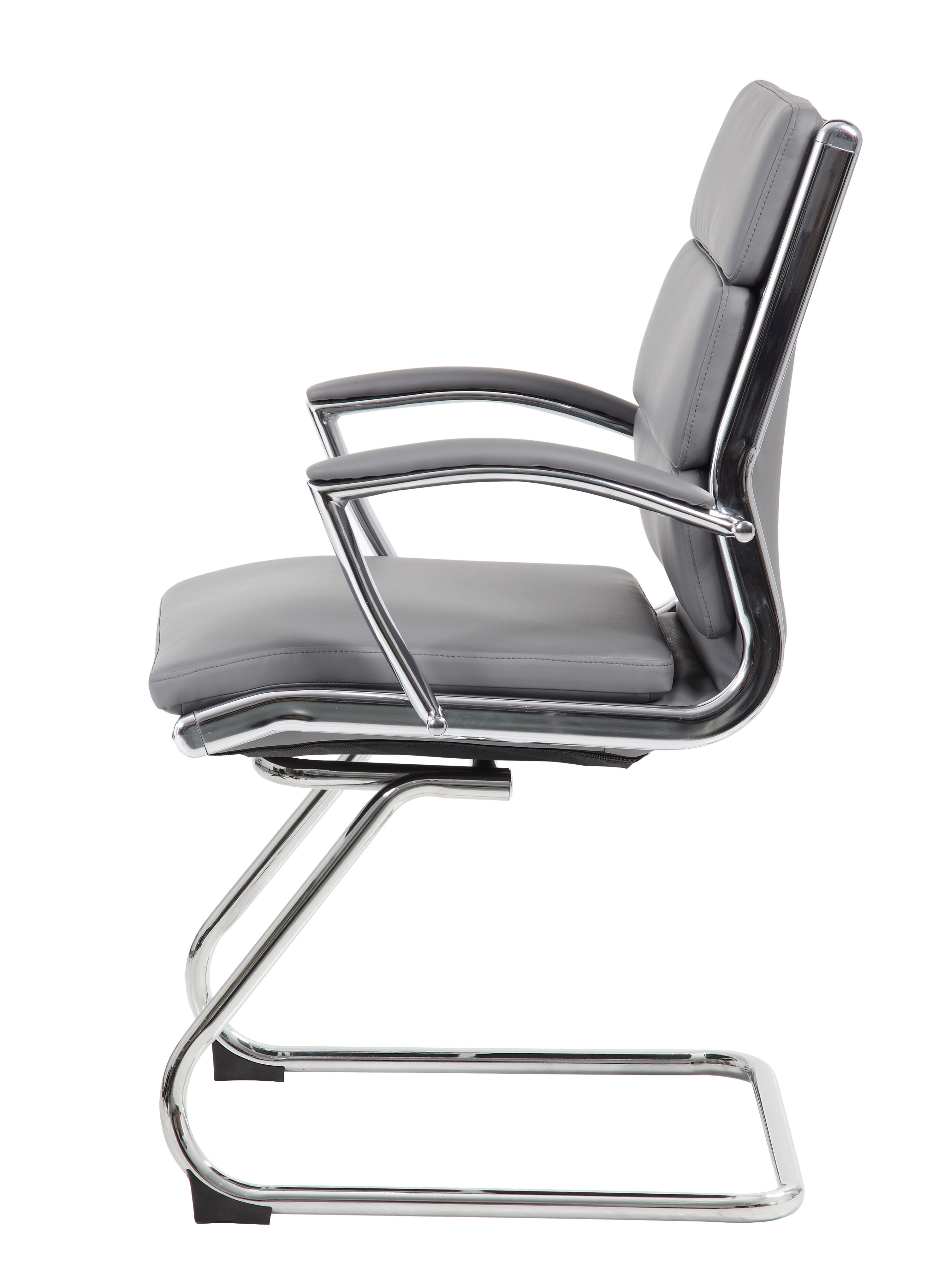 Boss Executive Caressoftplus Vinyl Chair with Metal Chrome Finish-Guest Chair - Image 5