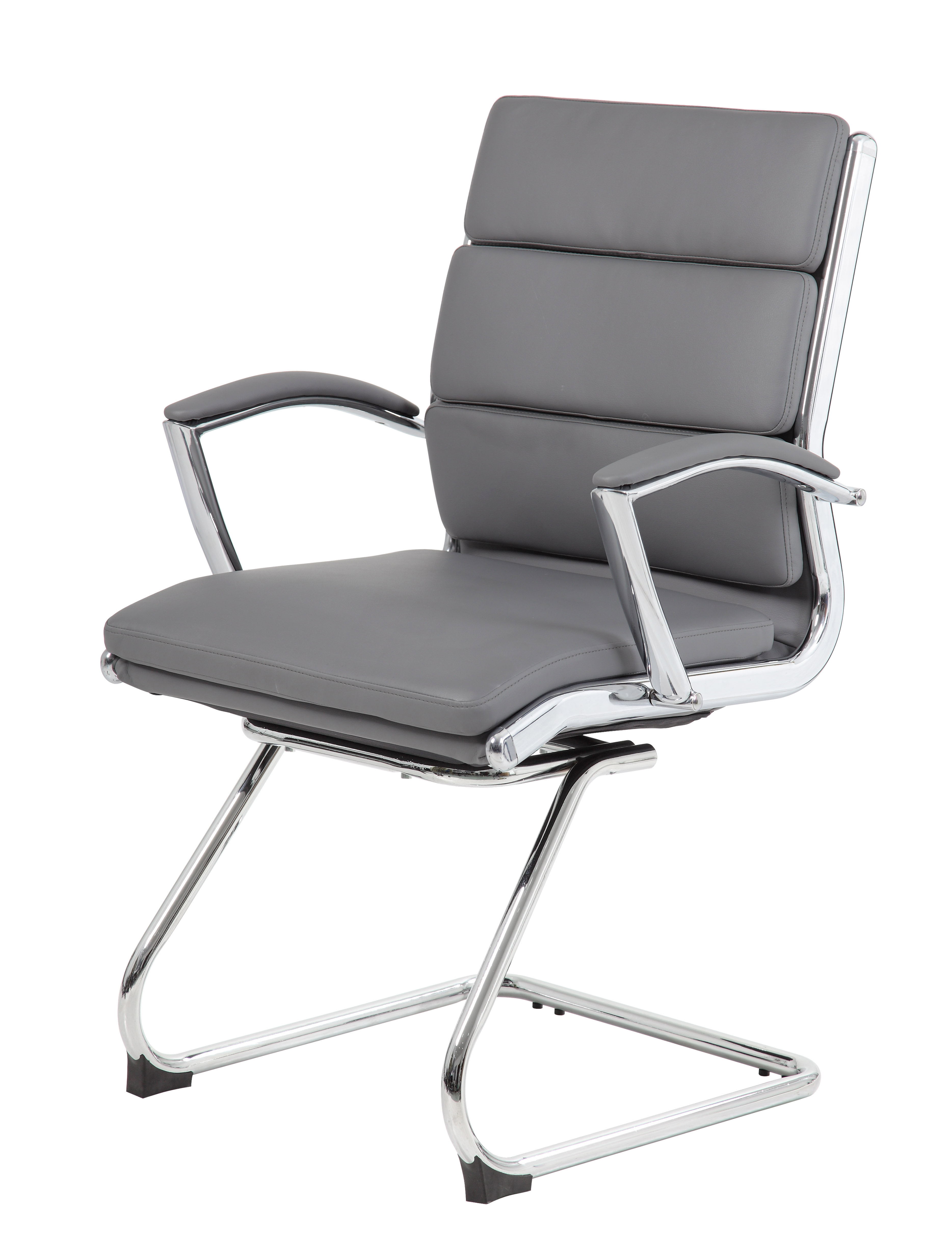 Boss Executive Caressoftplus Vinyl Chair with Metal Chrome Finish-Guest Chair - Image 6