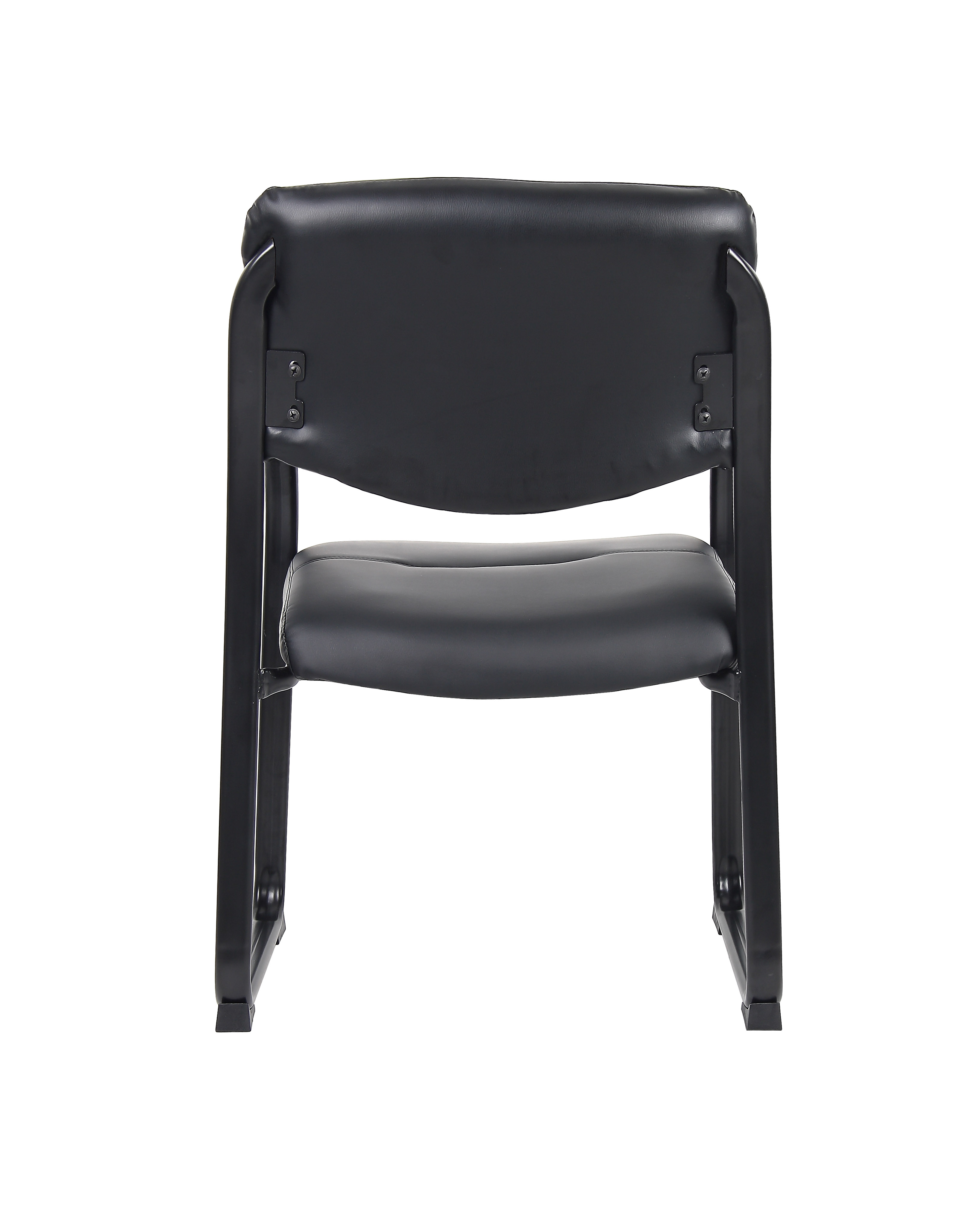 Boss Leather Sled Base Side Chair W/ Arms - Image 3