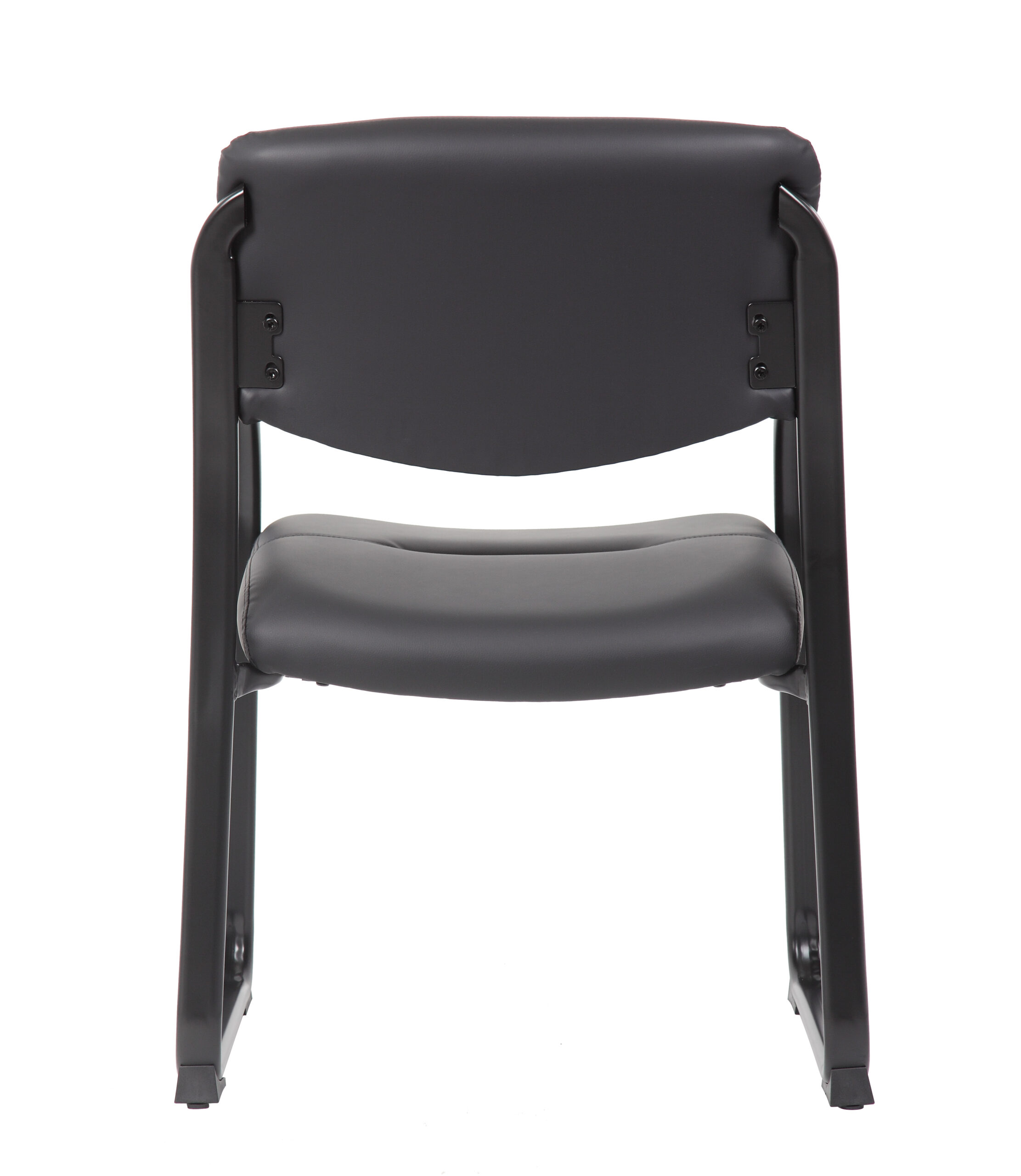 Boss Leather Sled Base Side Chair W/ Arms - Image 8