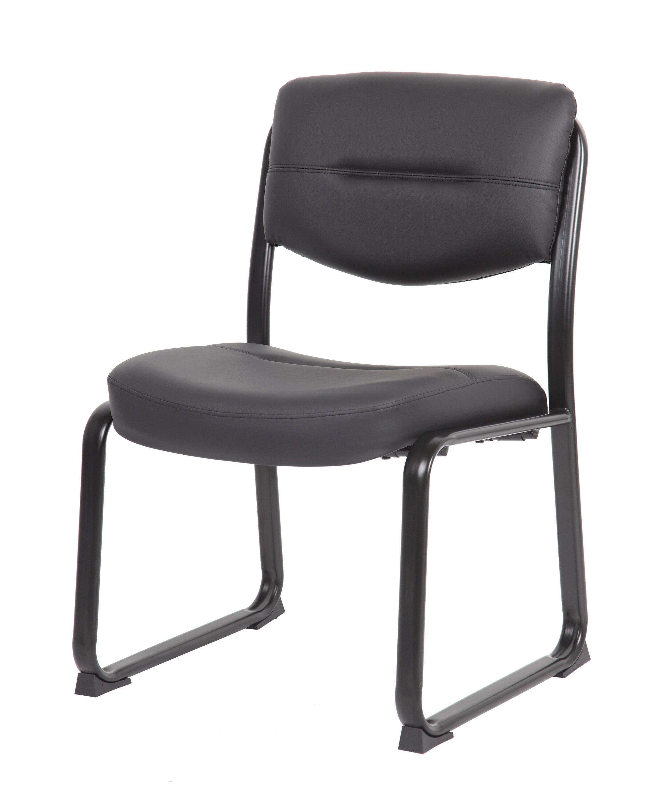 Boss Leather Sled Base Side Chair - Image 10