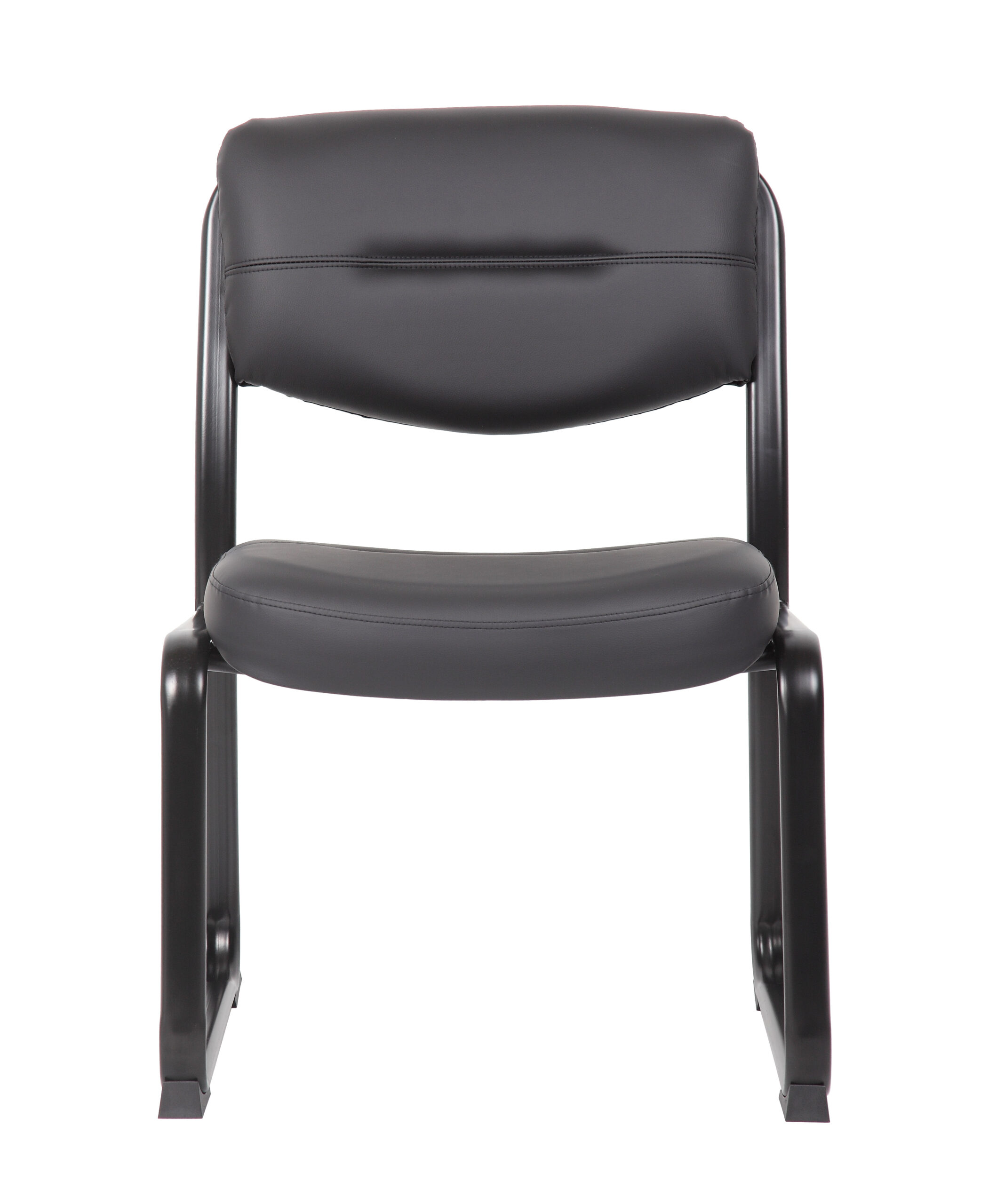 Boss Leather Sled Base Side Chair - Image 11
