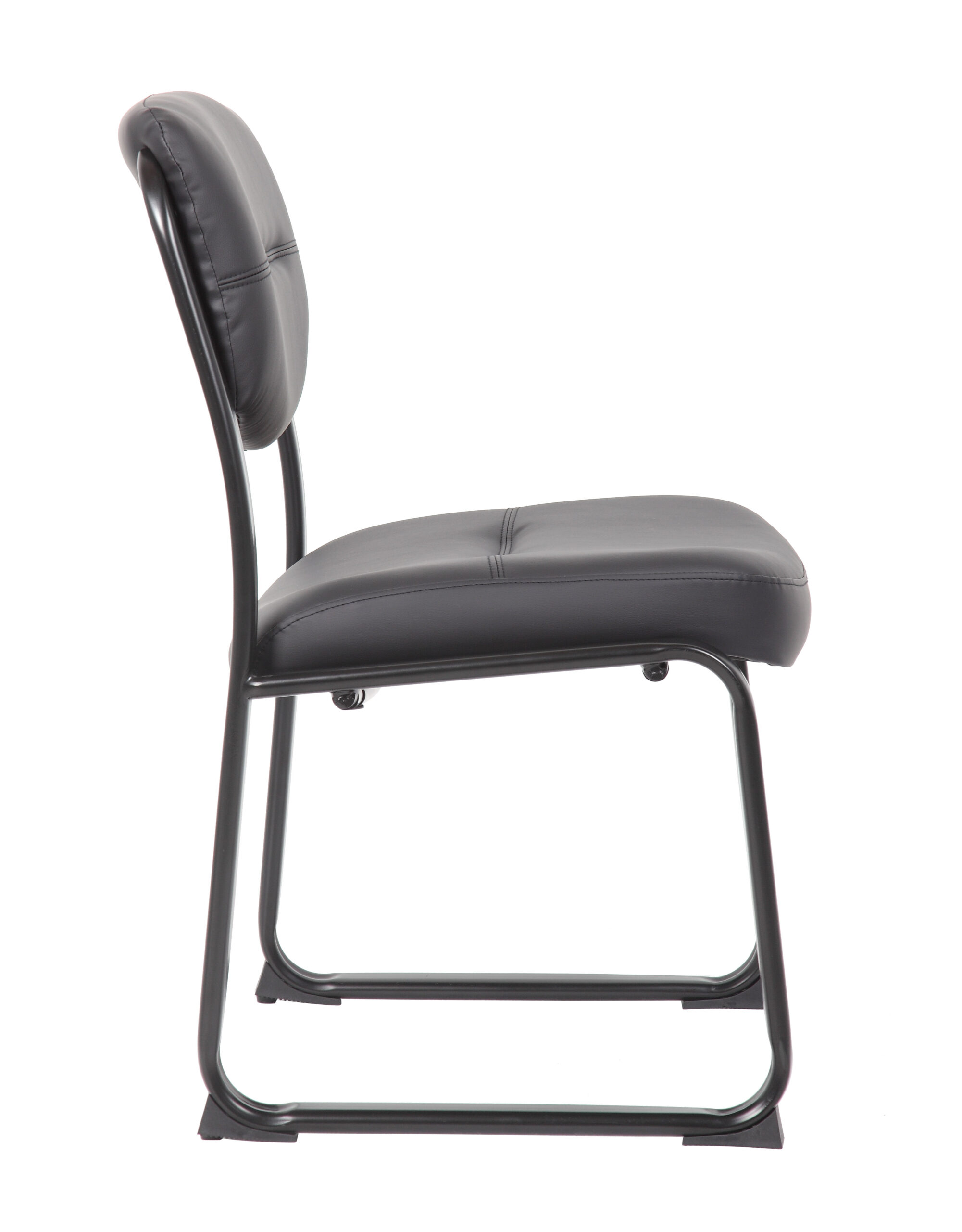 Boss Leather Sled Base Side Chair - Image 7