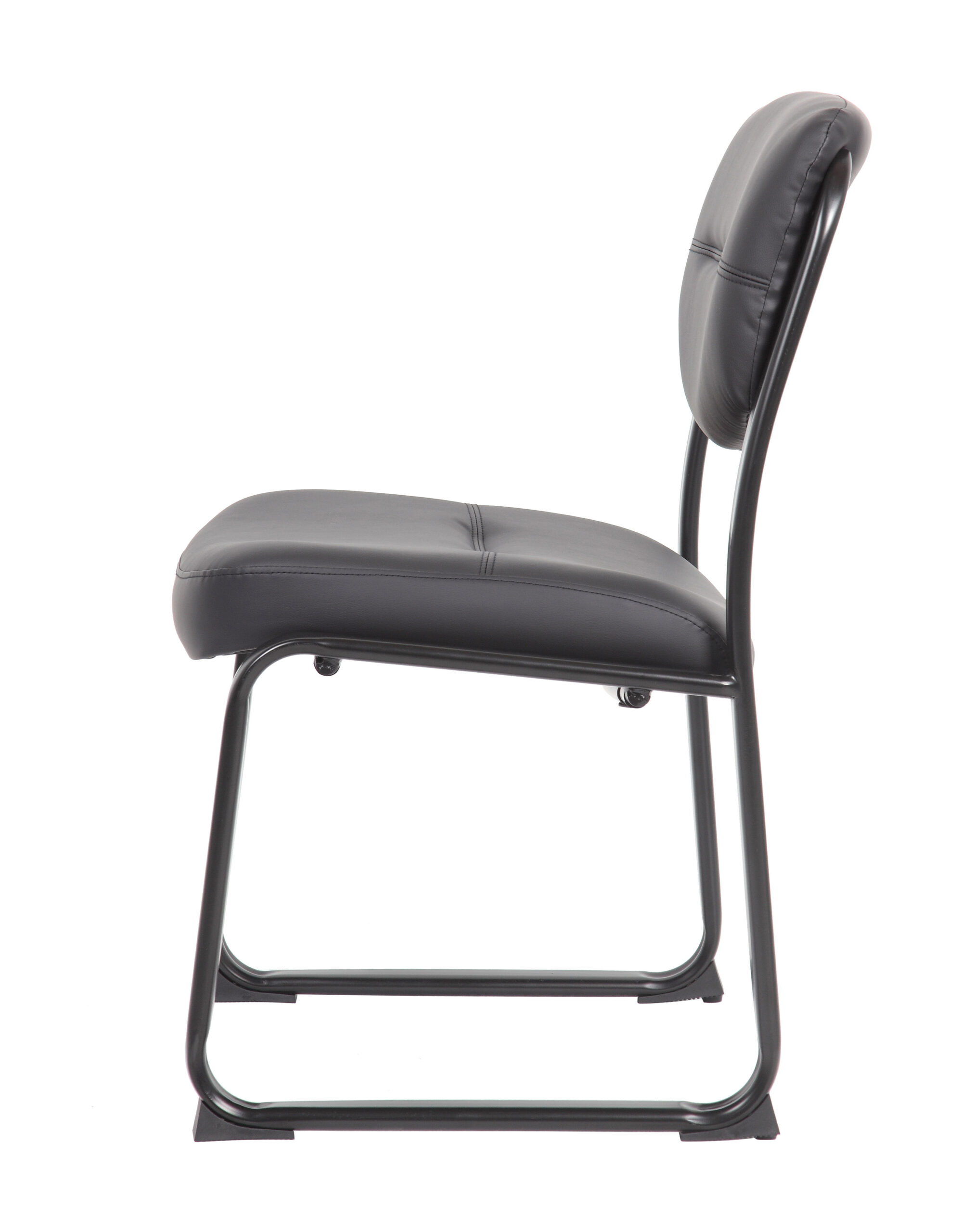 Boss Leather Sled Base Side Chair - Image 9