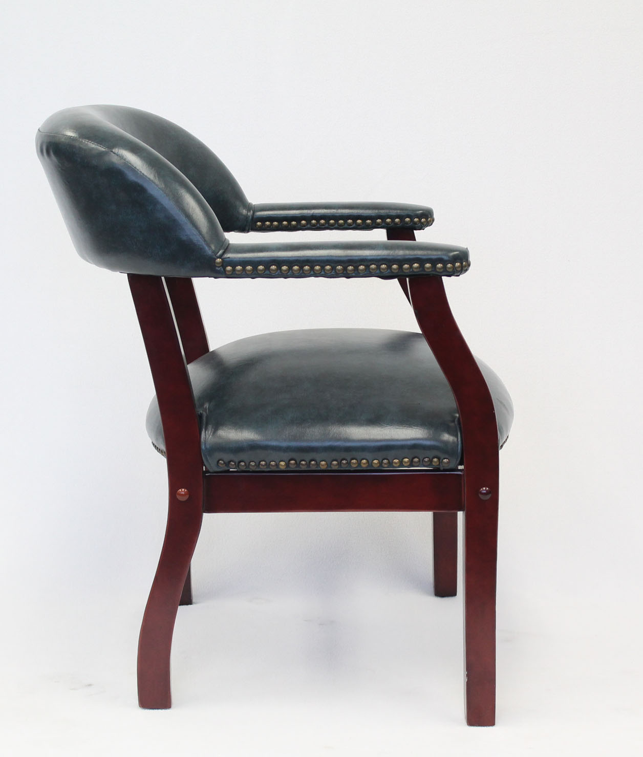 Boss Captain's guest, accent or dining chair in Blue Vinyl - Image 3