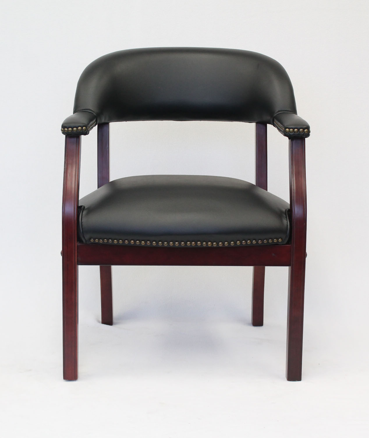 Boss Captain's guest, accent or dining chair in Black Caressoft Vinyl - Image 7