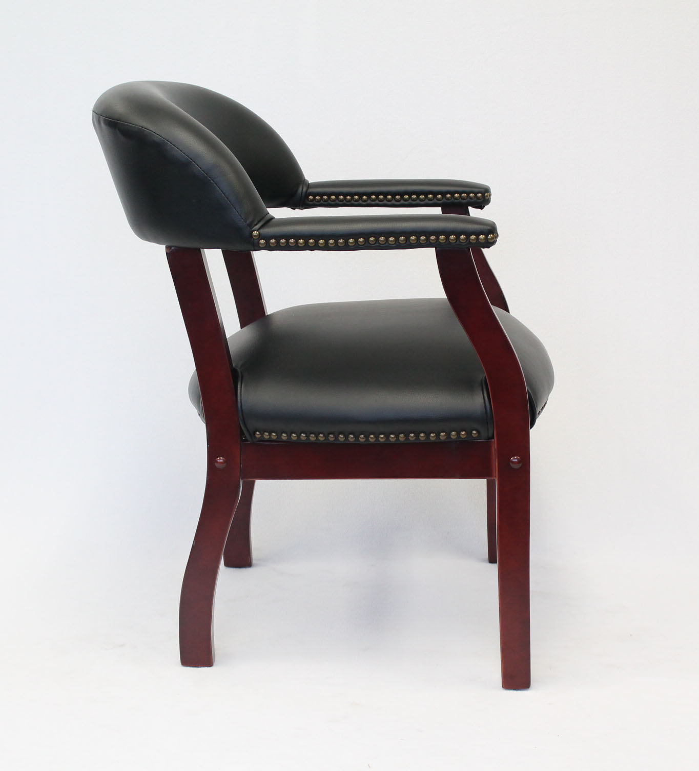 Boss Captain's guest, accent or dining chair in Black Caressoft Vinyl - Image 6