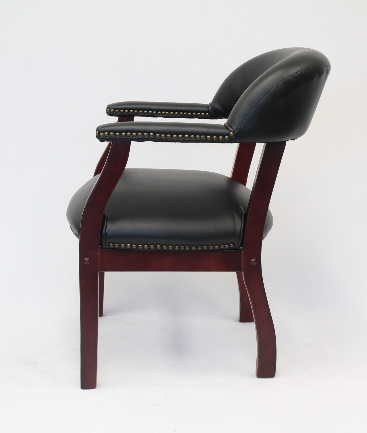 Boss Captain's guest, accent or dining chair in Black Caressoft Vinyl - Image 4