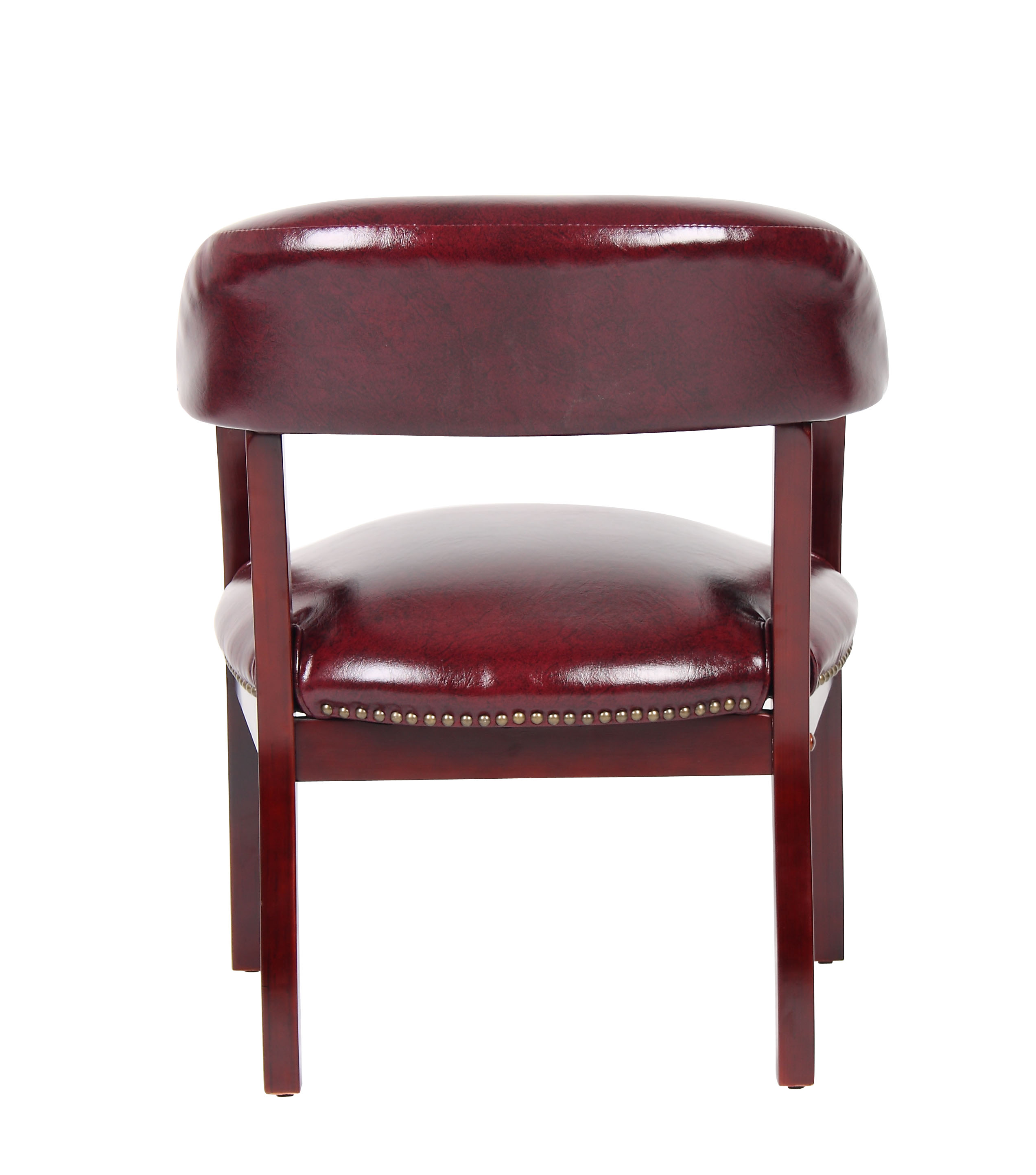 Boss Captain's guest, accent or dining chair in Burgundy Vinyl - Image 2
