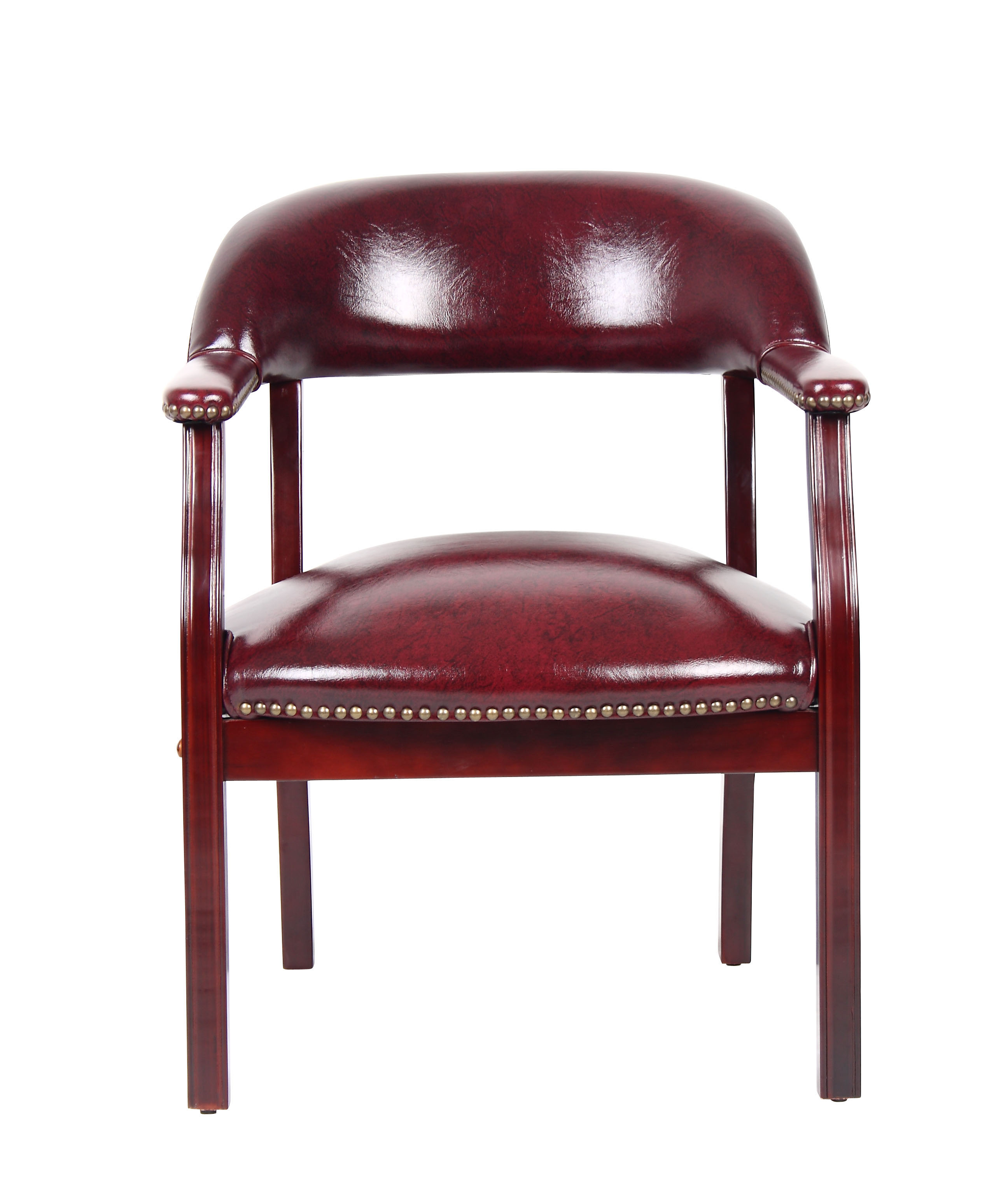 Boss Captain's guest, accent or dining chair in Burgundy Vinyl - Image 3