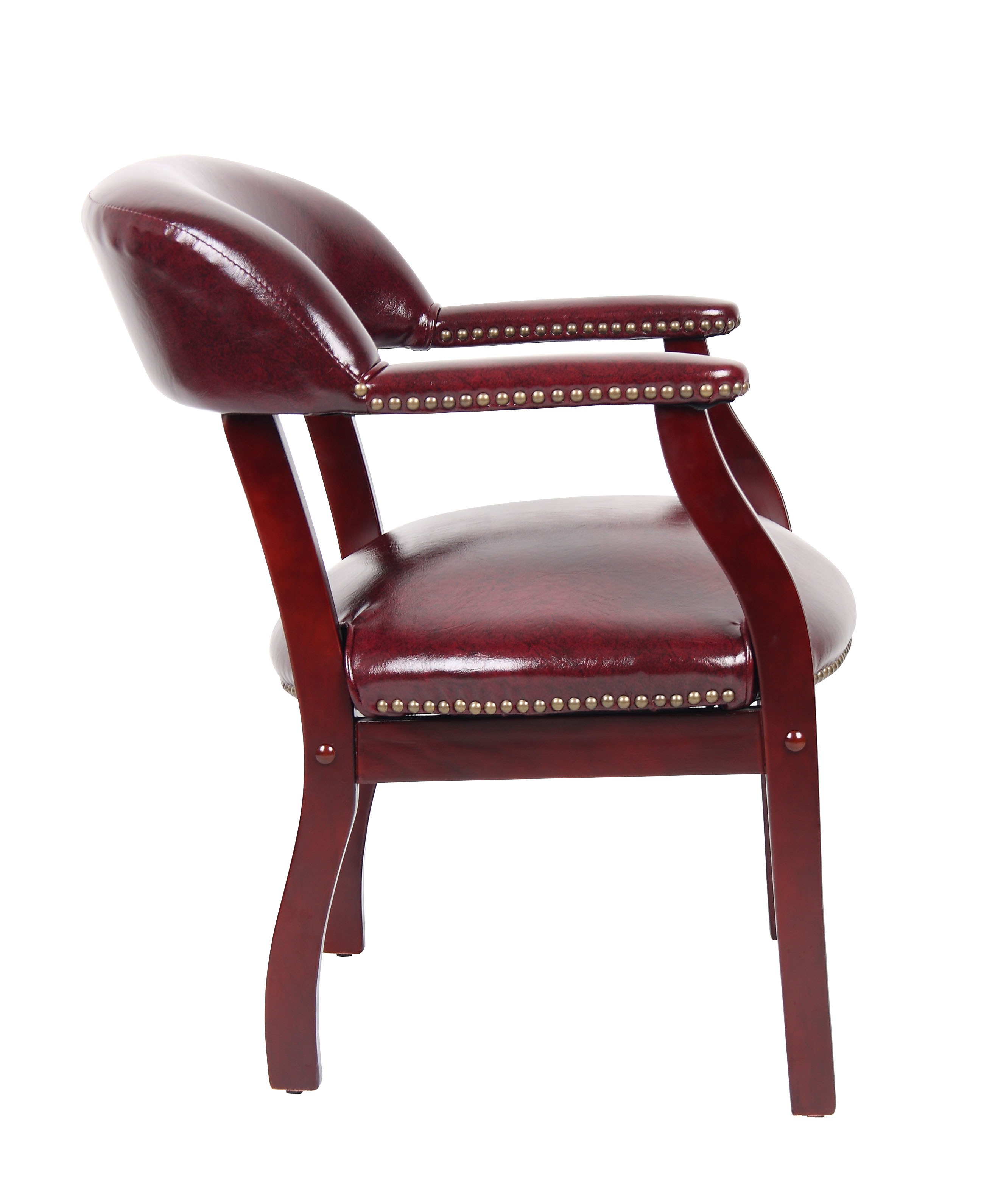 Boss Captain's guest, accent or dining chair in Burgundy Vinyl - Image 4