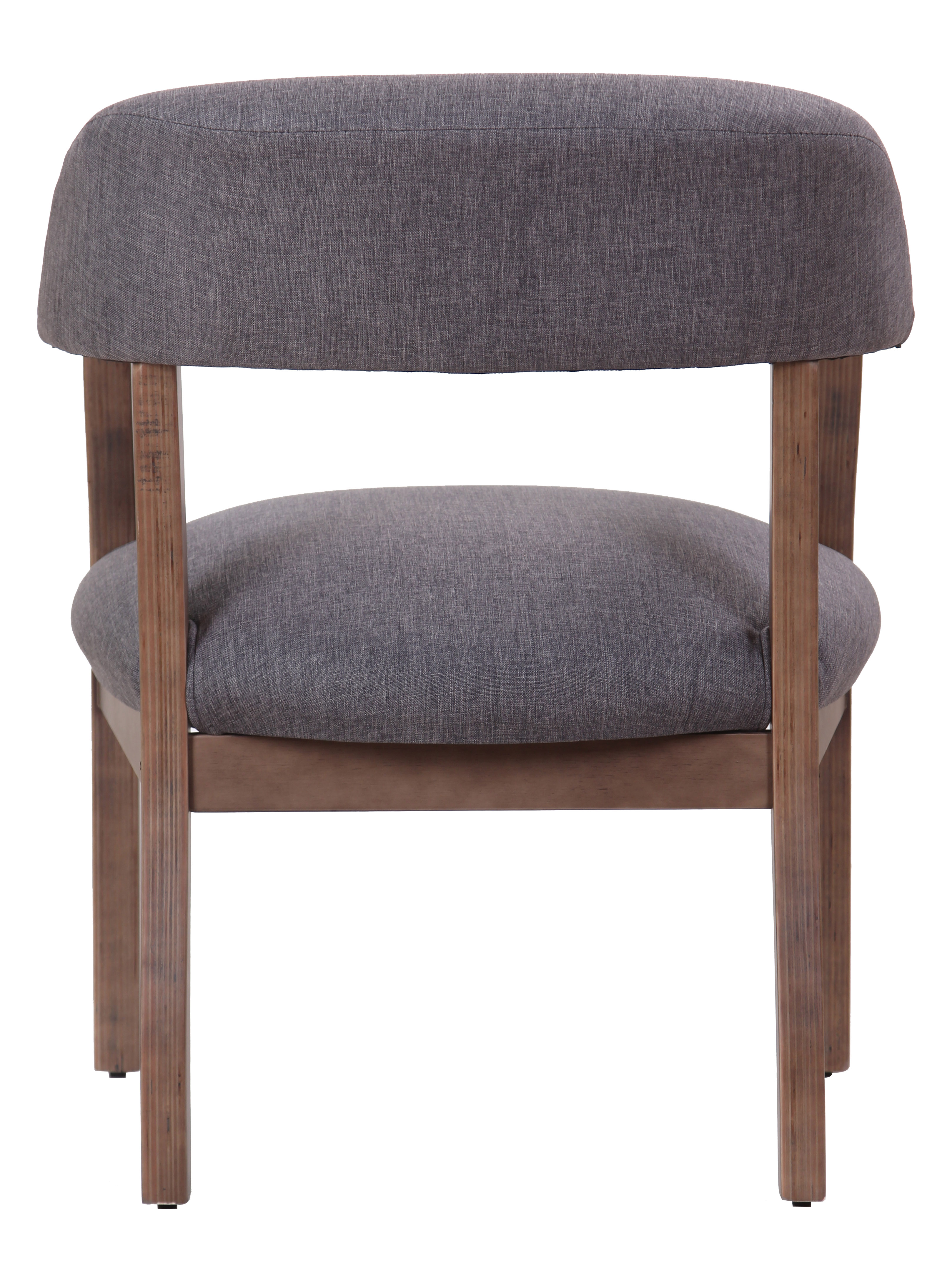 Boss Modern Captain's guest, accent or dining chair in Slate Grade Commercial Grade Linen - Image 4