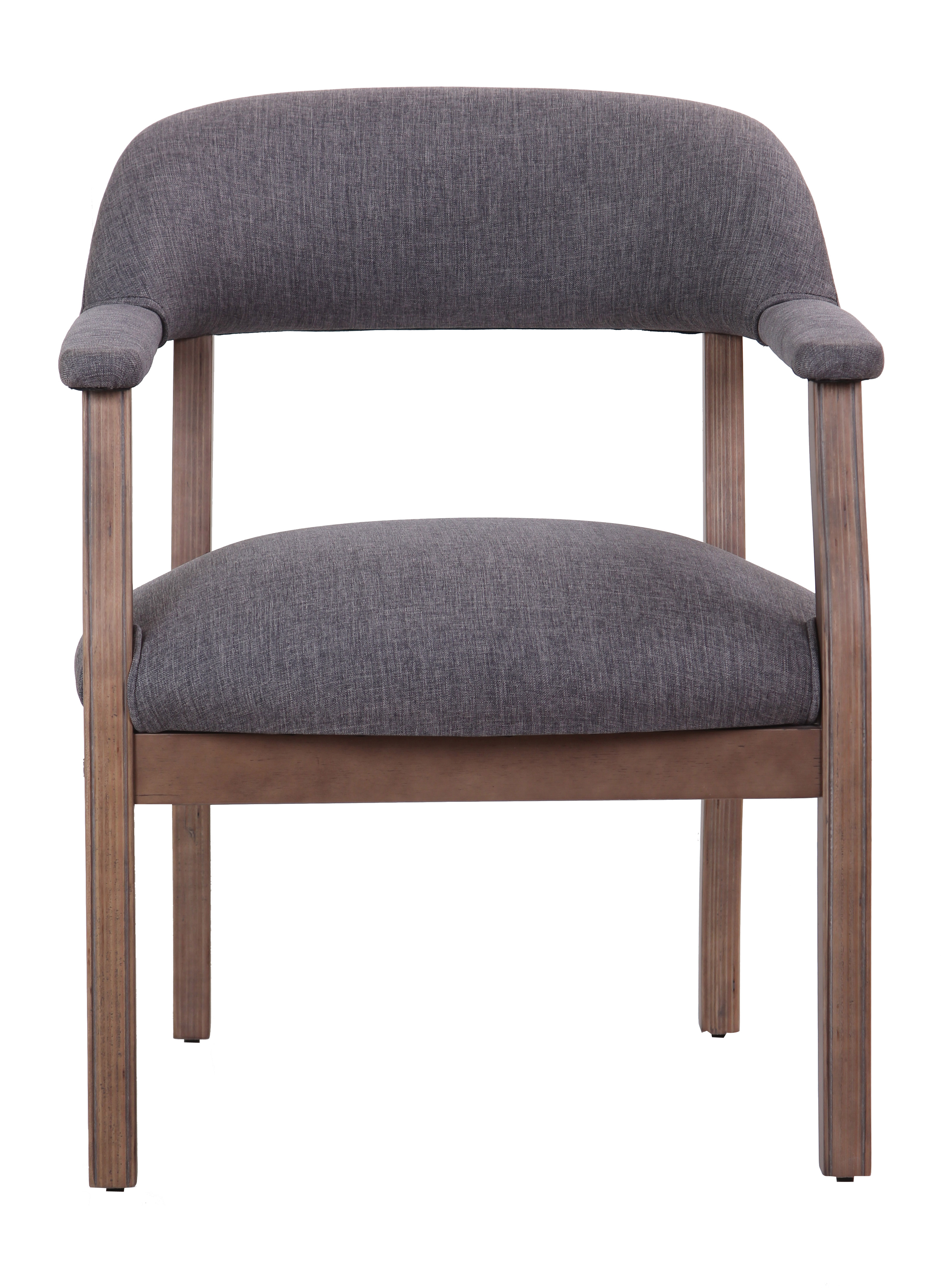 Boss Modern Captain's guest, accent or dining chair in Slate Grade Commercial Grade Linen - Image 5