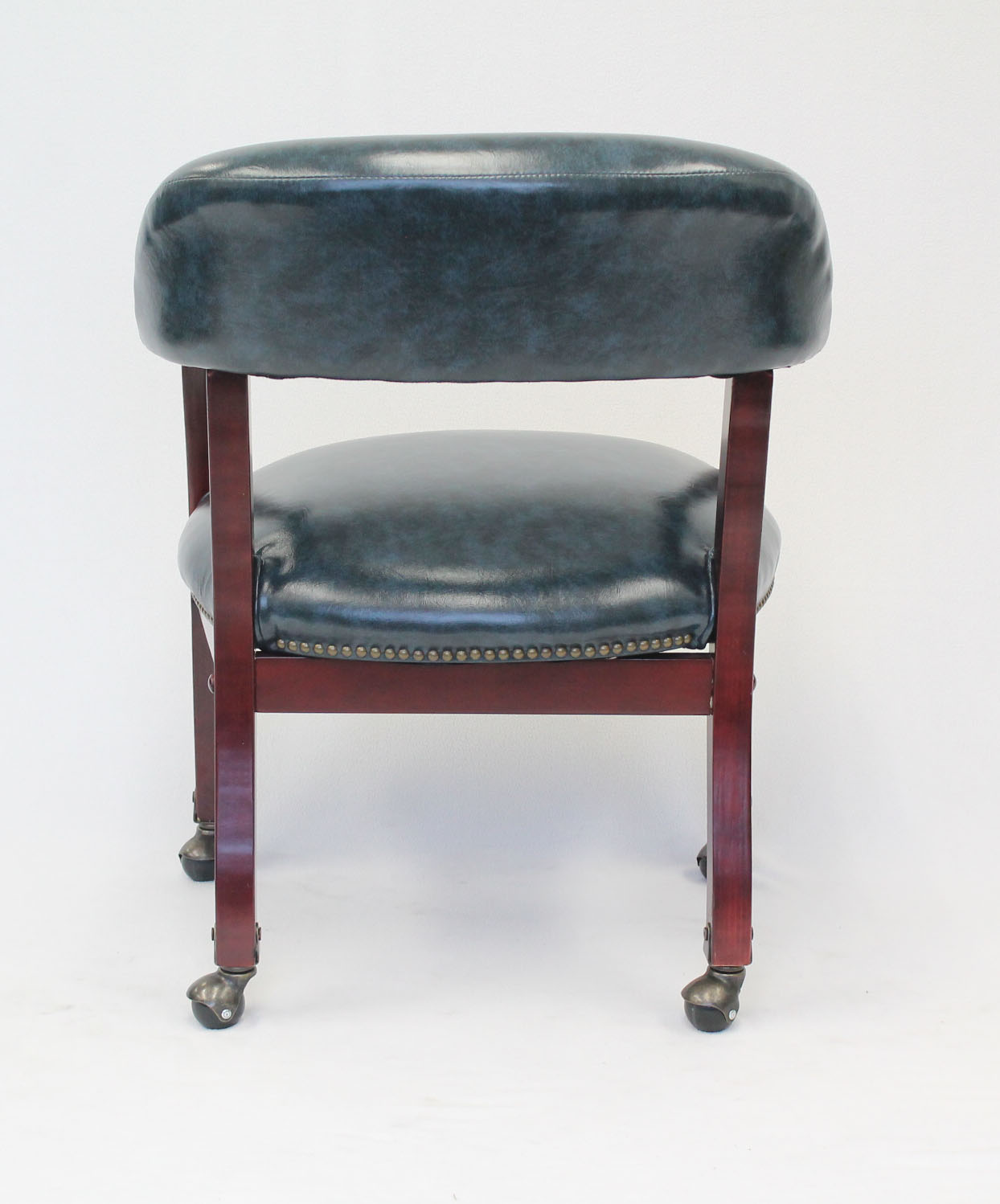 Boss Captain's guest, accent or dining chair in Blue Vinyl W/ Casters - Image 5