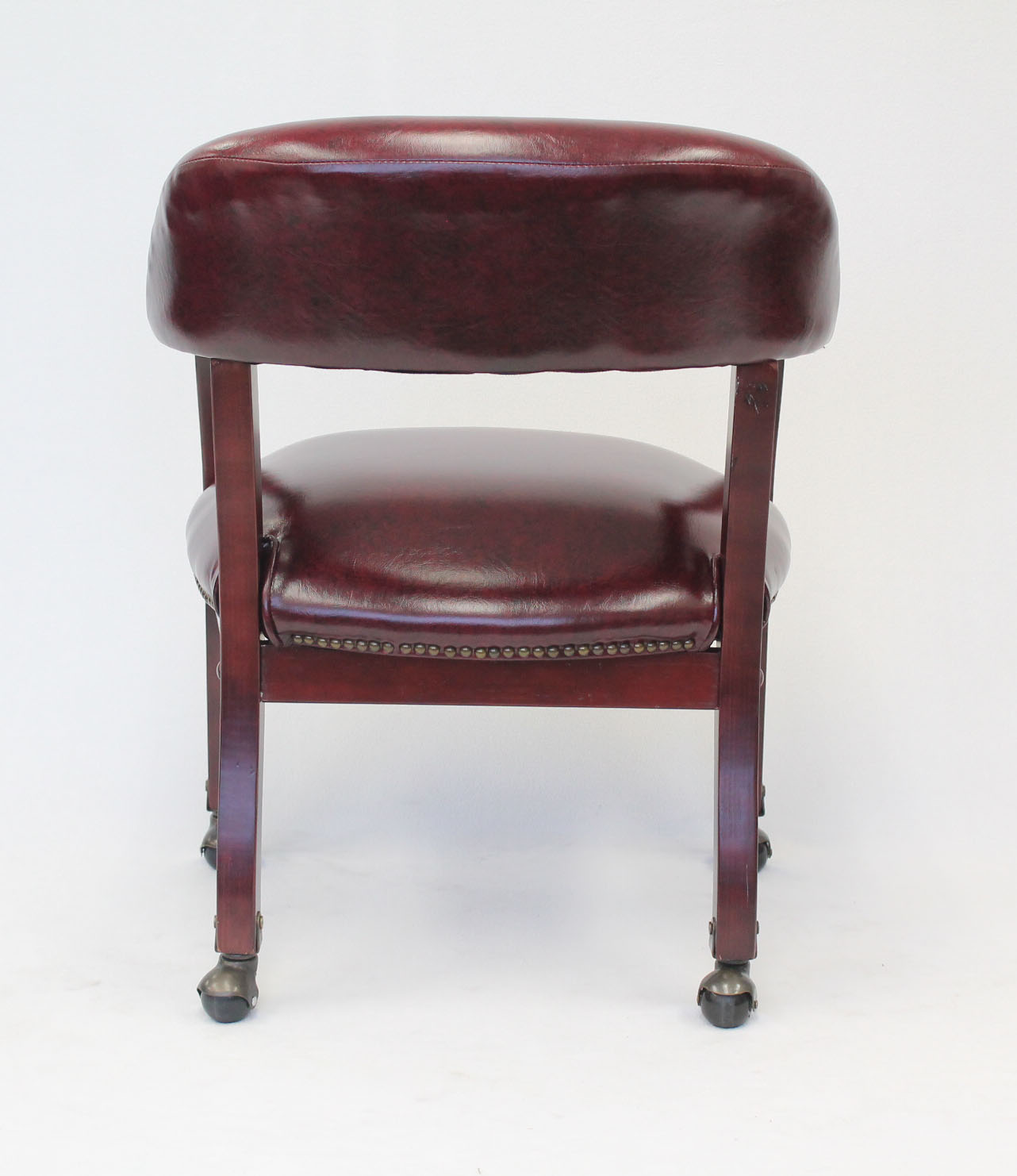 Boss Captain's guest, accent or dining chair in Burgundy Vinyl W/ Casters - Image 5