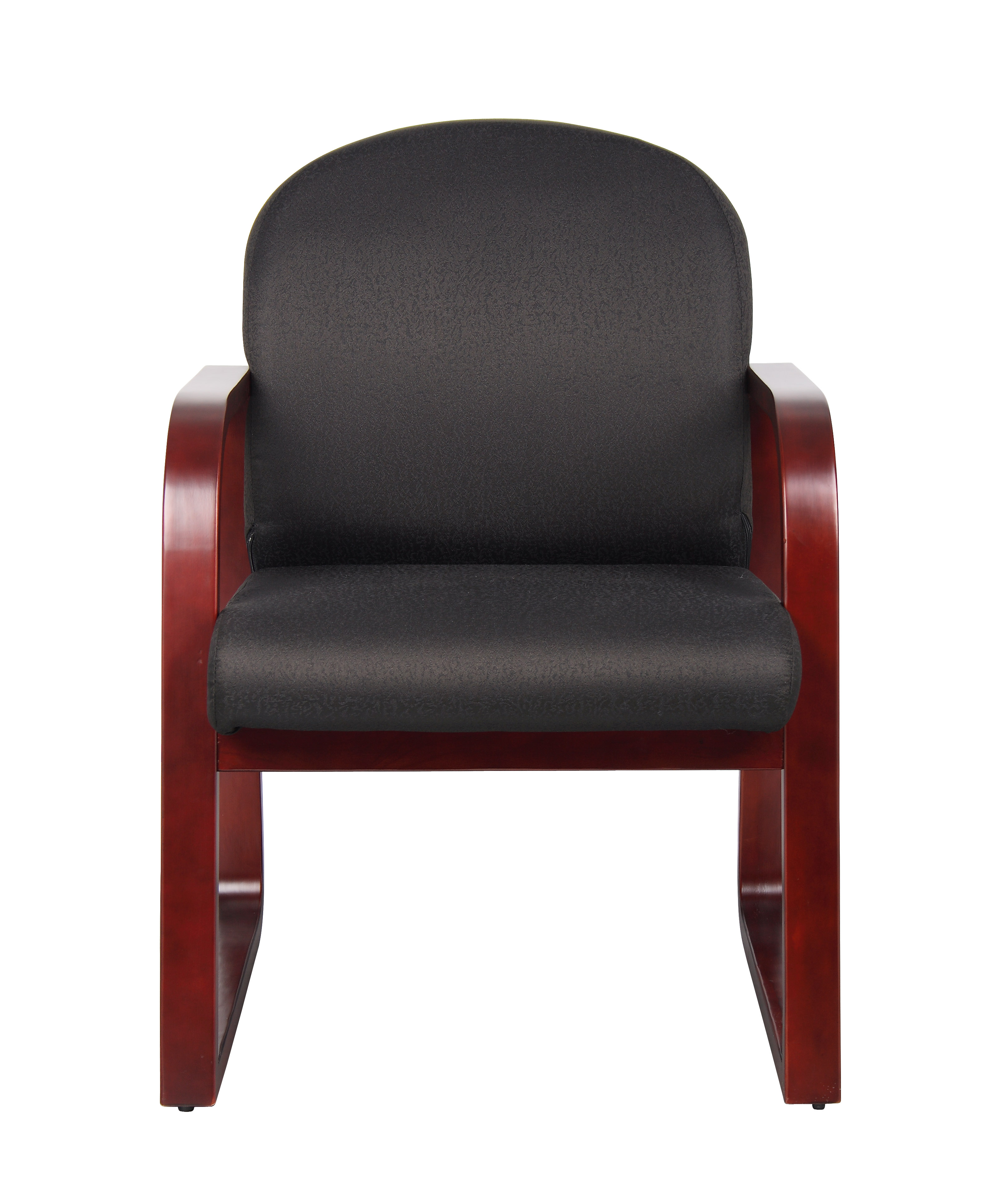 Boss Mahogany Frame guest, accent or dining chair In Black Fabric - Image 3