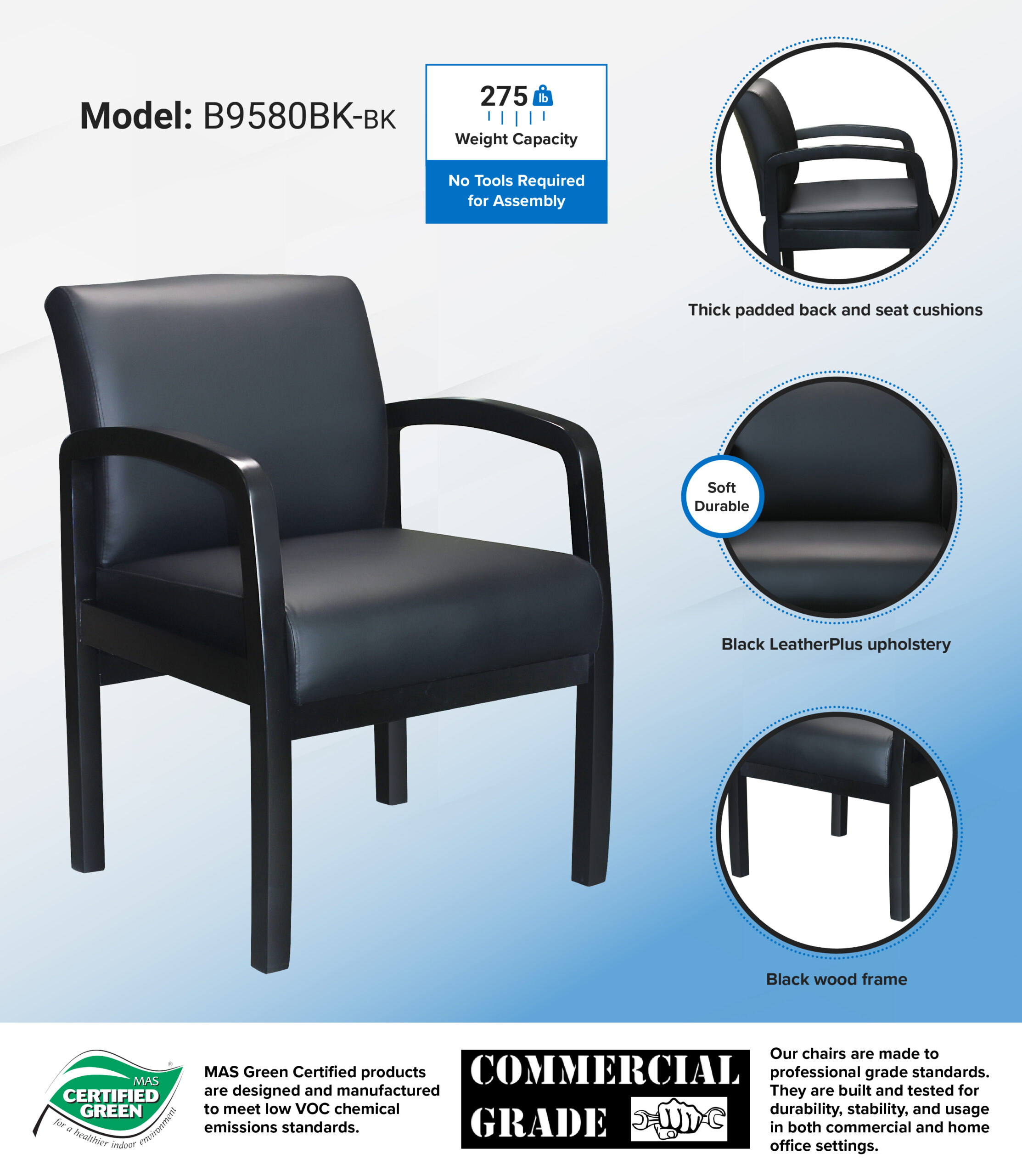 Boss NTR (No Tools Required) guest, accent or dining chair - Image 11