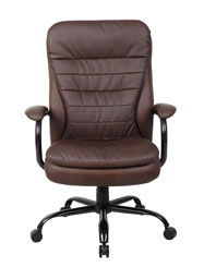 Boss Heavy Duty Double Plush LeatherPlus Chair-400 Lbs. - Image 4