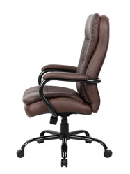 Boss Heavy Duty Double Plush LeatherPlus Chair-400 Lbs. - Image 5