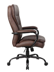 Boss Heavy Duty Double Plush LeatherPlus Chair-400 Lbs. - Image 6