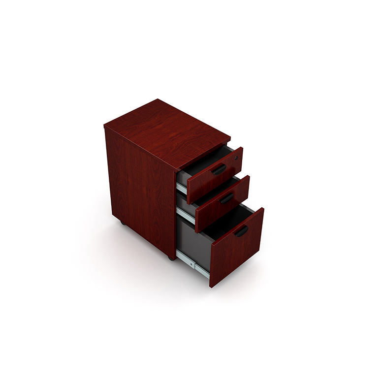 Boss Mobile Pedestal Box/Box/File, Mahogany - Image 2