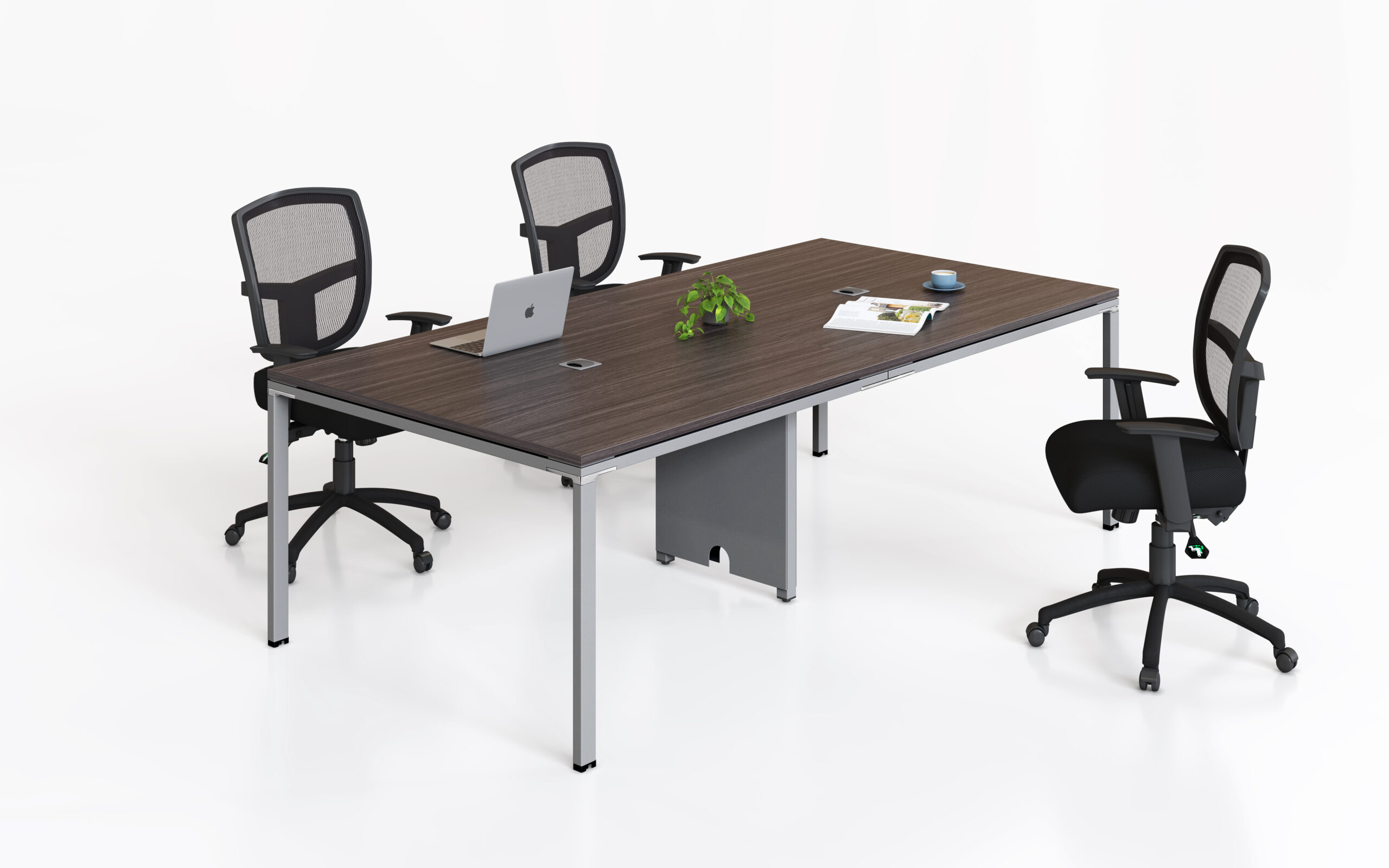 Boss Simple System 95 X 47 Meeting Table, Driftwood - Image 3