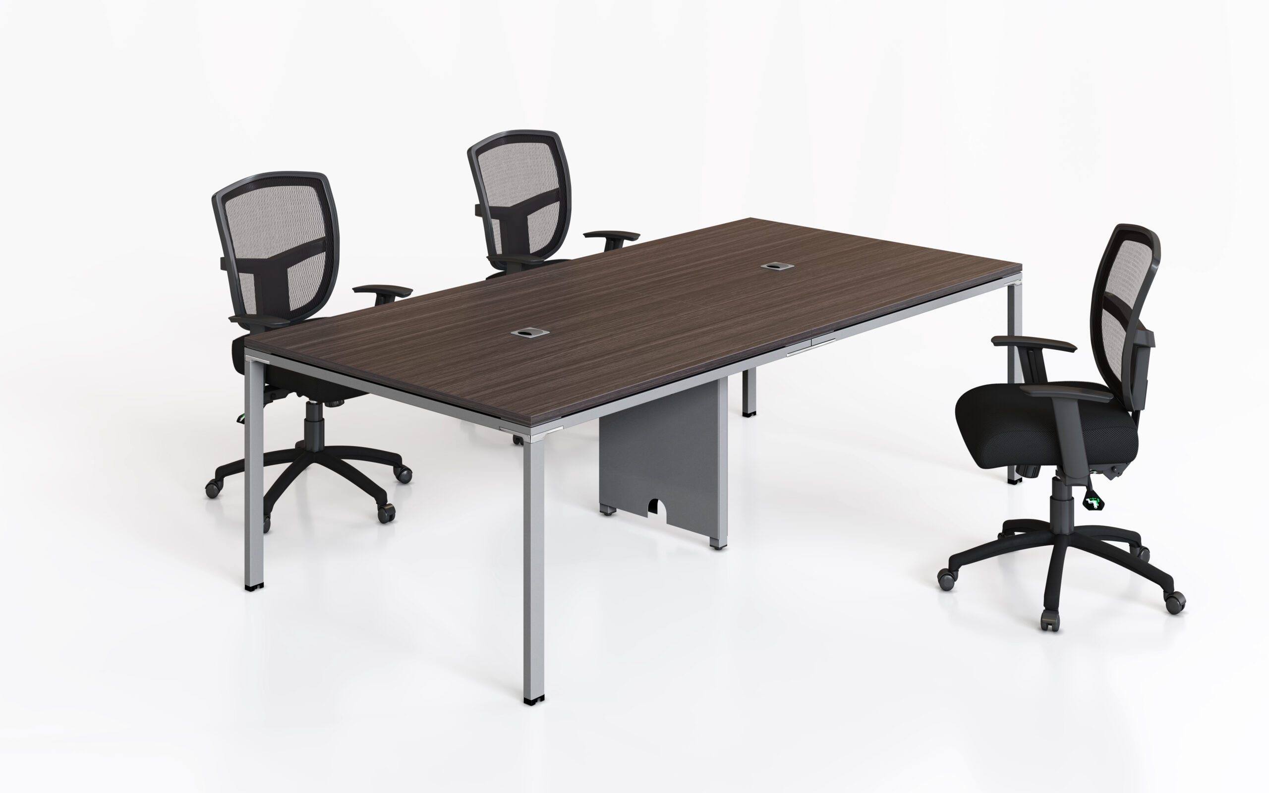 Boss Simple System 95 X 47 Meeting Table, Driftwood - Image 4