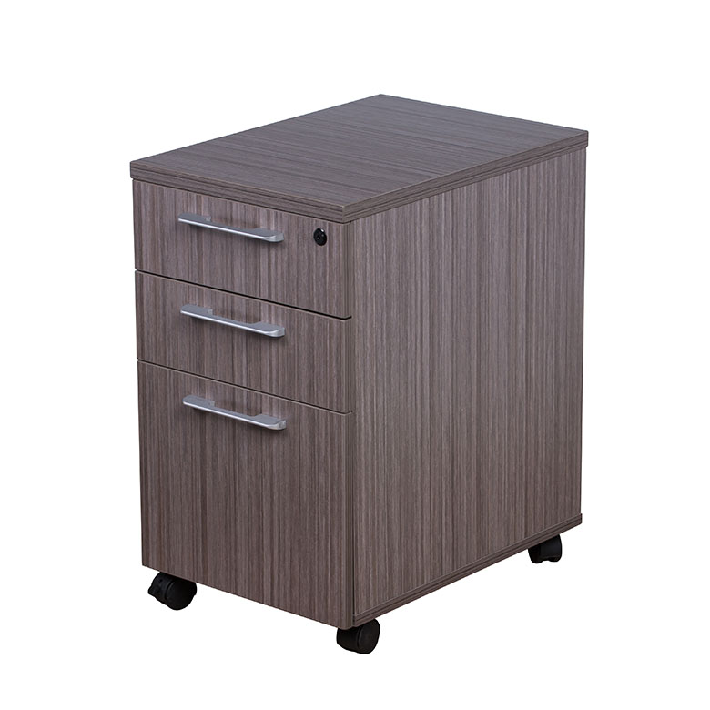 Boss Simple System Mobile Pedestal Box/Box/File, Driftwood