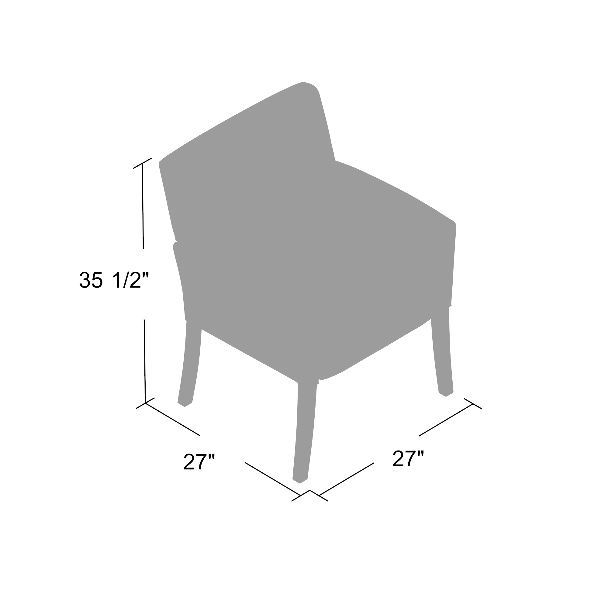Boss Box Arm guest, accent or dining chair W/Mahogany Finish - Image 5