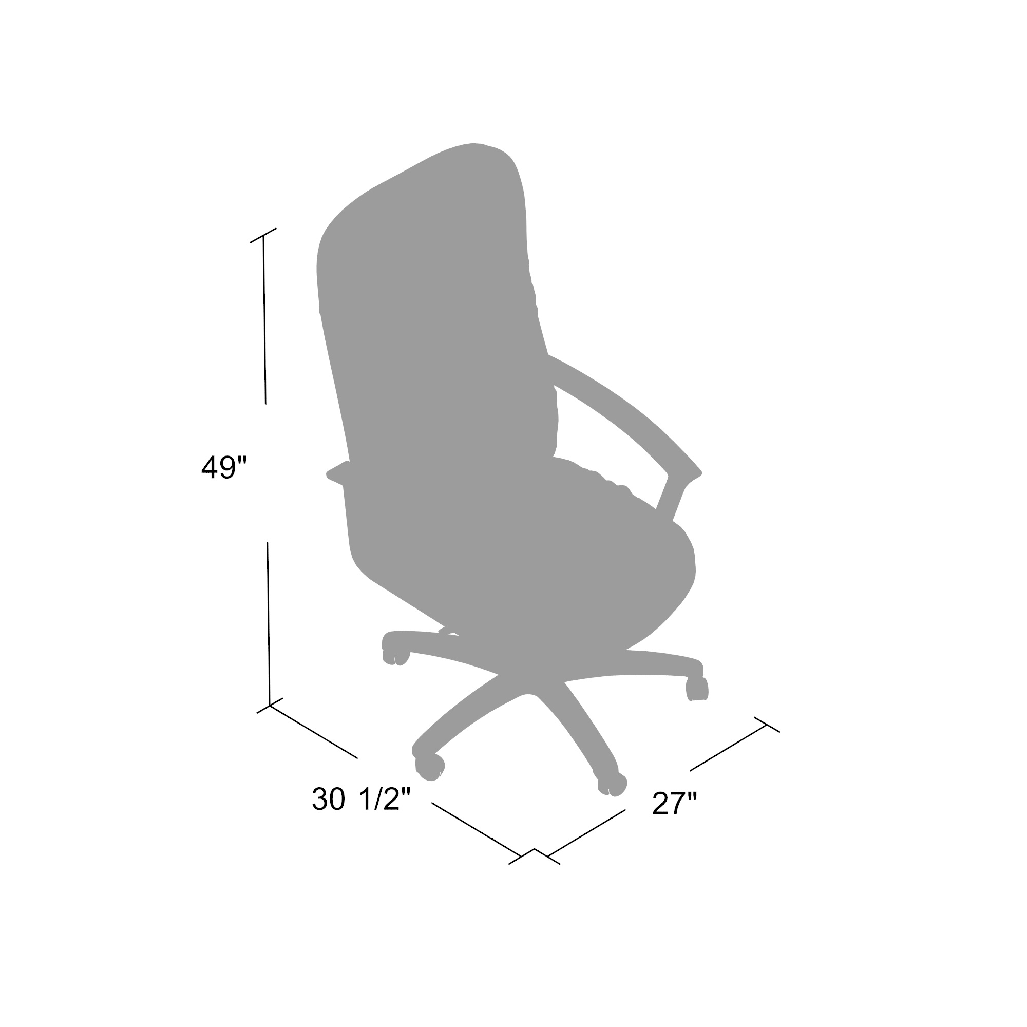 Boss High Back LeatherPlus Chair - Image 10