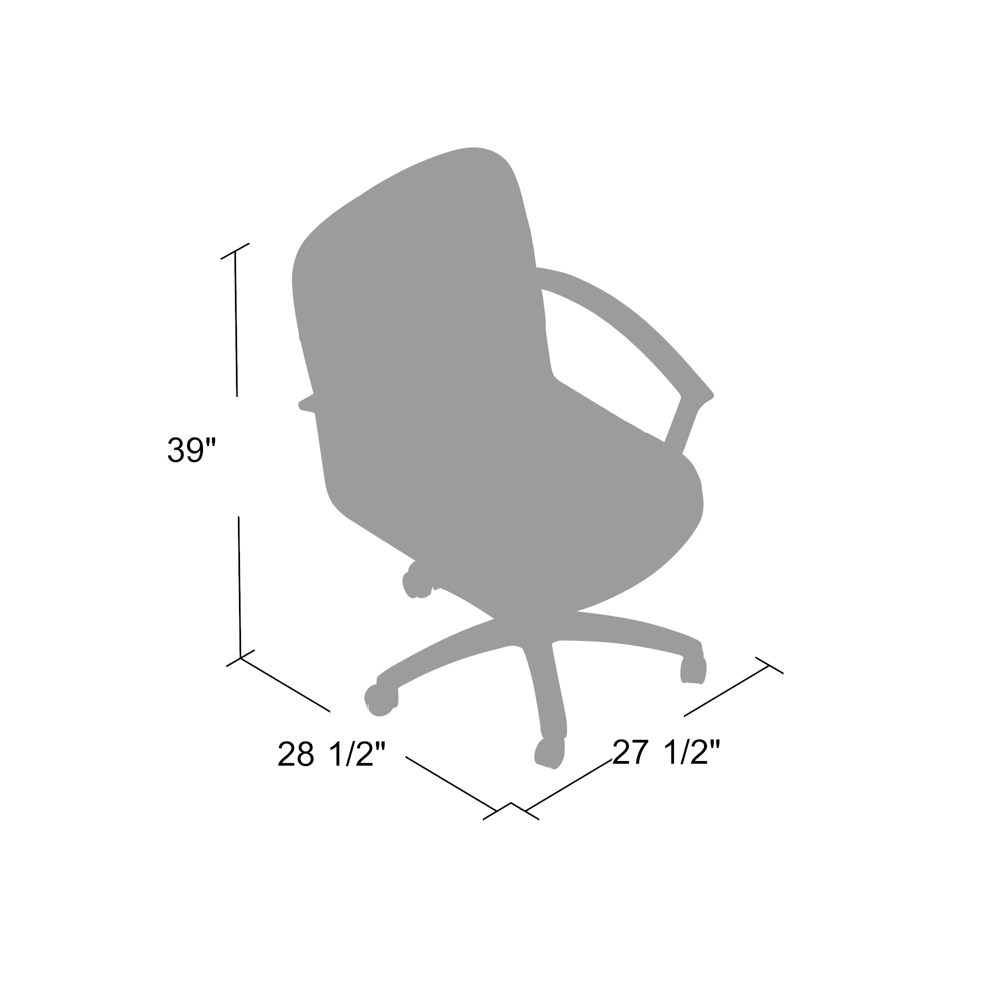 Boss Mid Back LeatherPlus Chair - Image 8