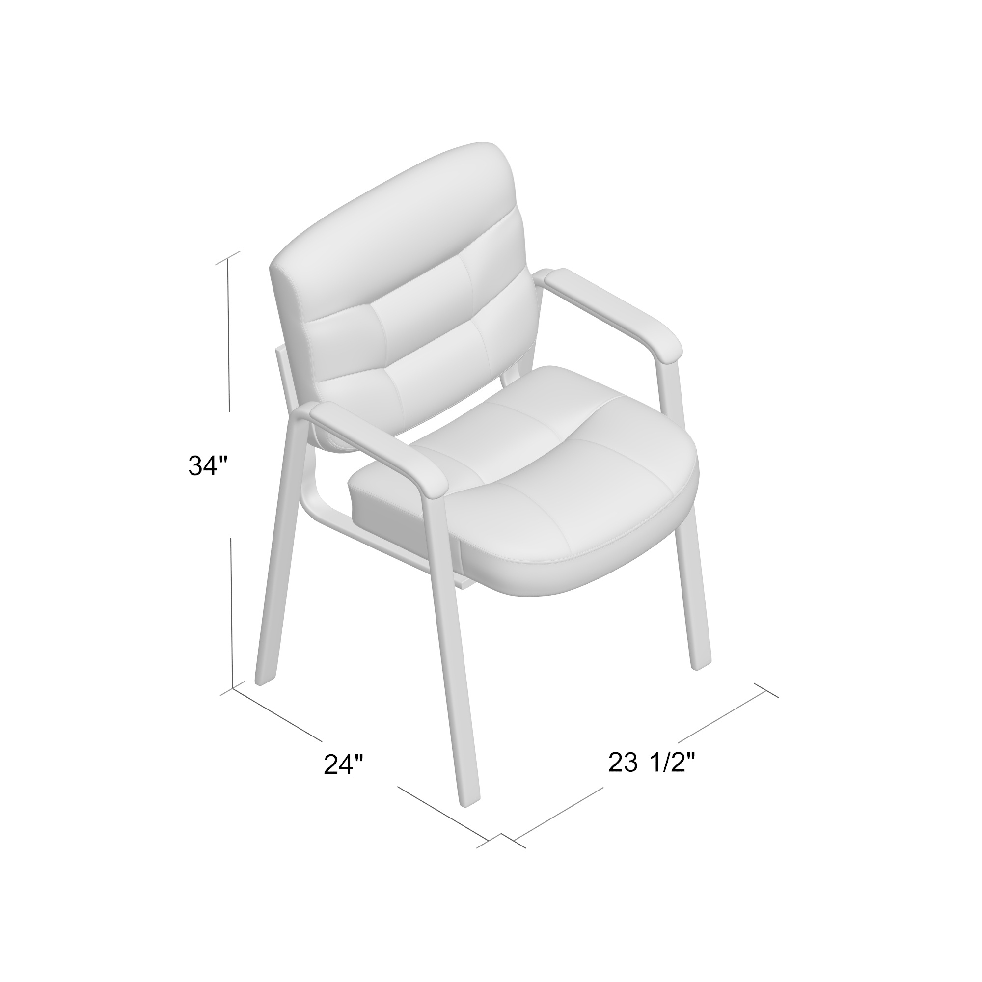 Boss Executive Mid Back LeatherPlus Guest Chair - Image 7