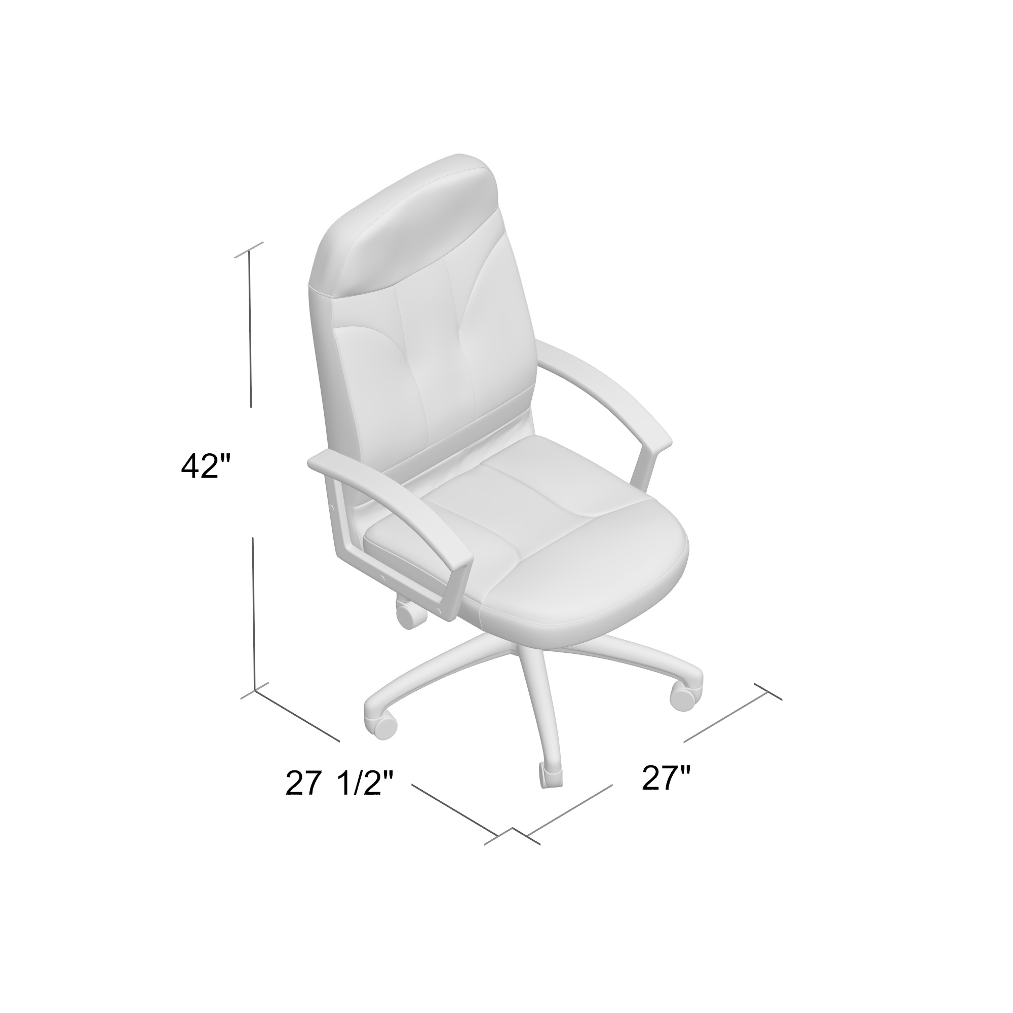 Boss High Back LeatherPlus Chair - Image 9